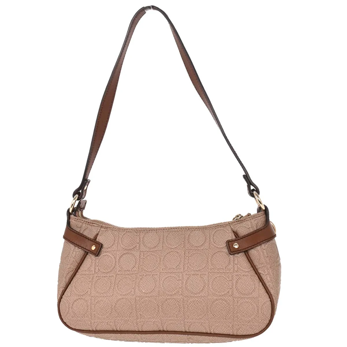 Salvatore Ferragamo Brown Gancini Handbag - Image 2