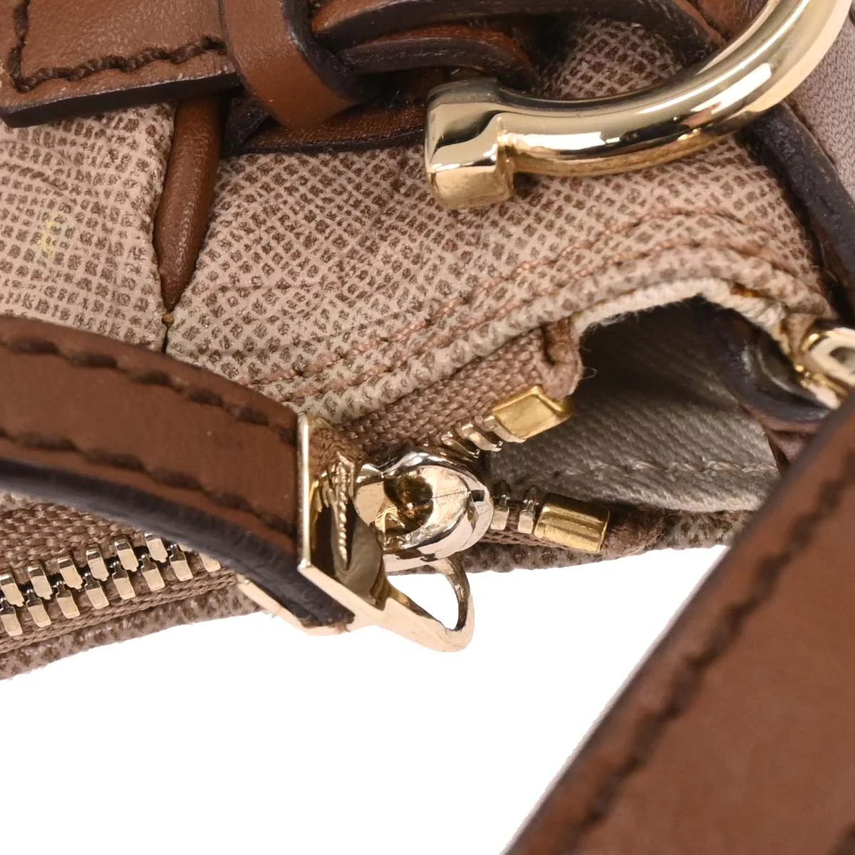 Salvatore Ferragamo Brown Gancini Handbag - Image 4