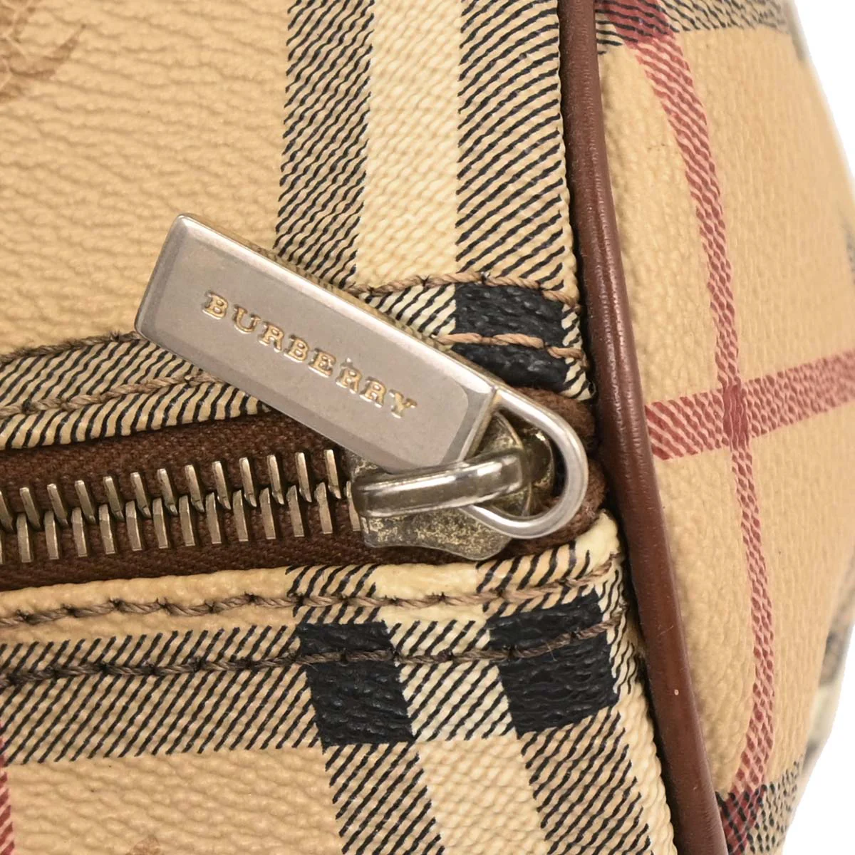 Burberry Beige PVC House Check Handbag - Image 4