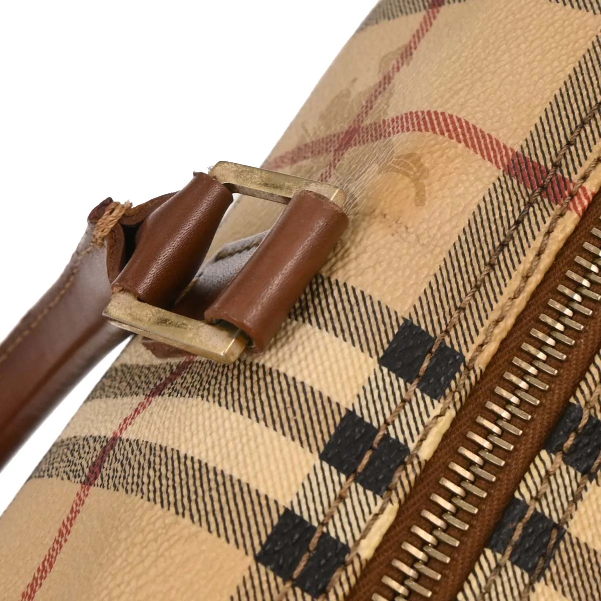 Burberry Beige PVC House Check Handbag - Image 7