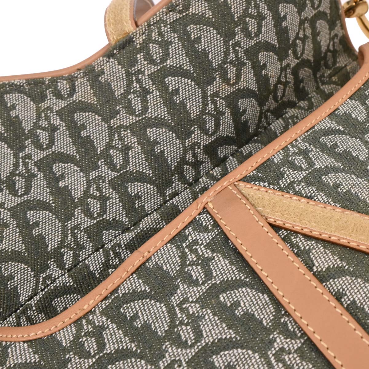 Christian Dior Green Trotter Double Saddle Handbag - Image 7