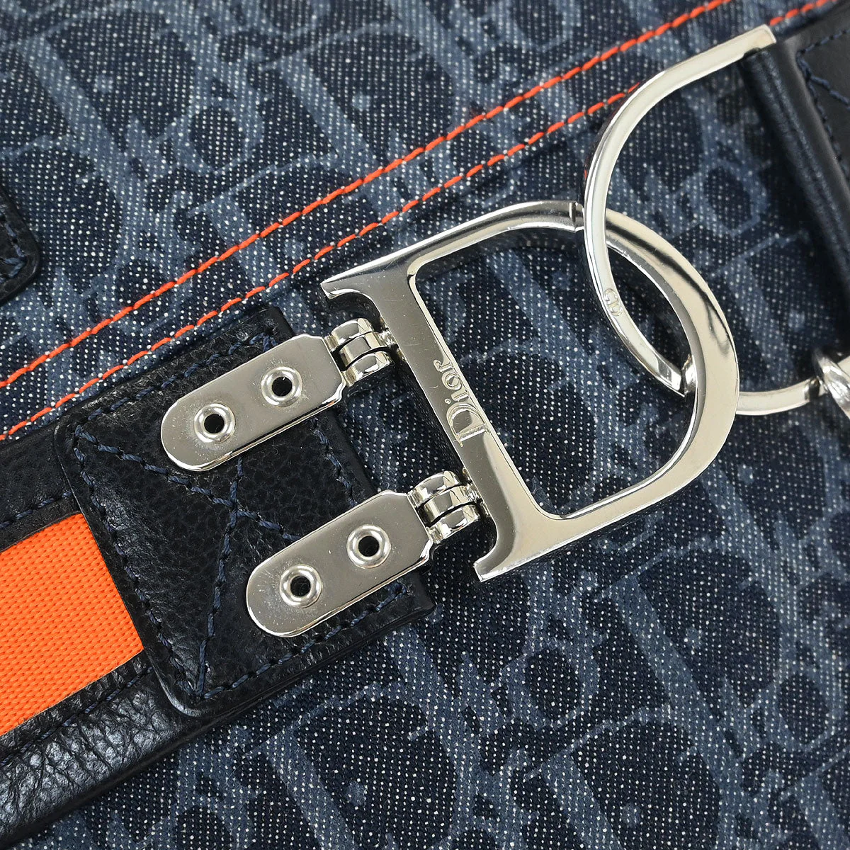 Christian Dior Navy Flight Tote Handbag - Image 3