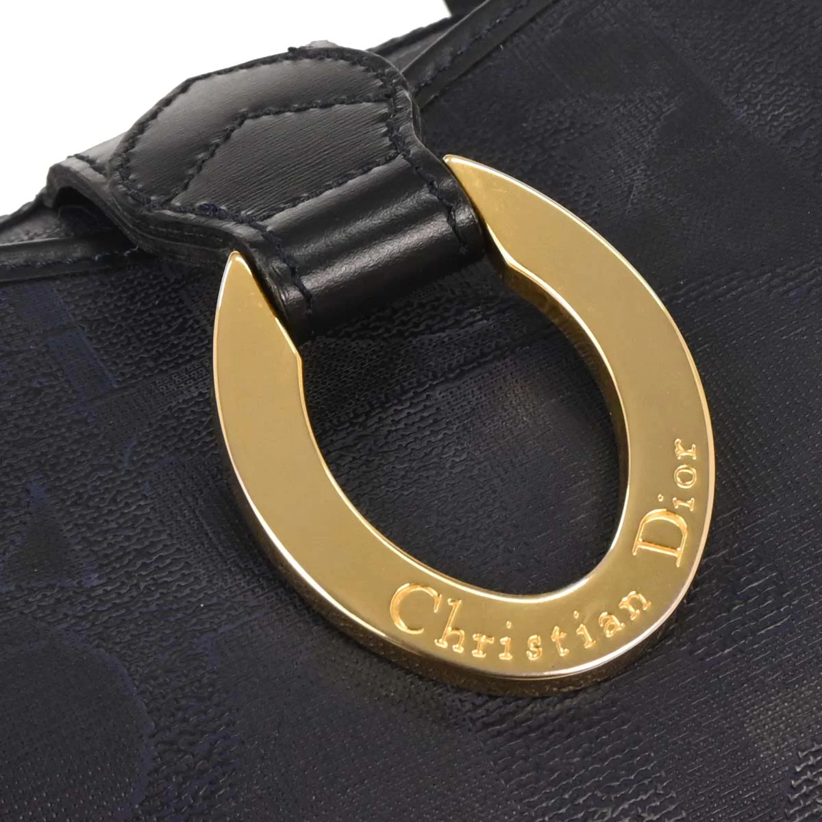 Christian Dior Navy Trotter Handbag - Image 5