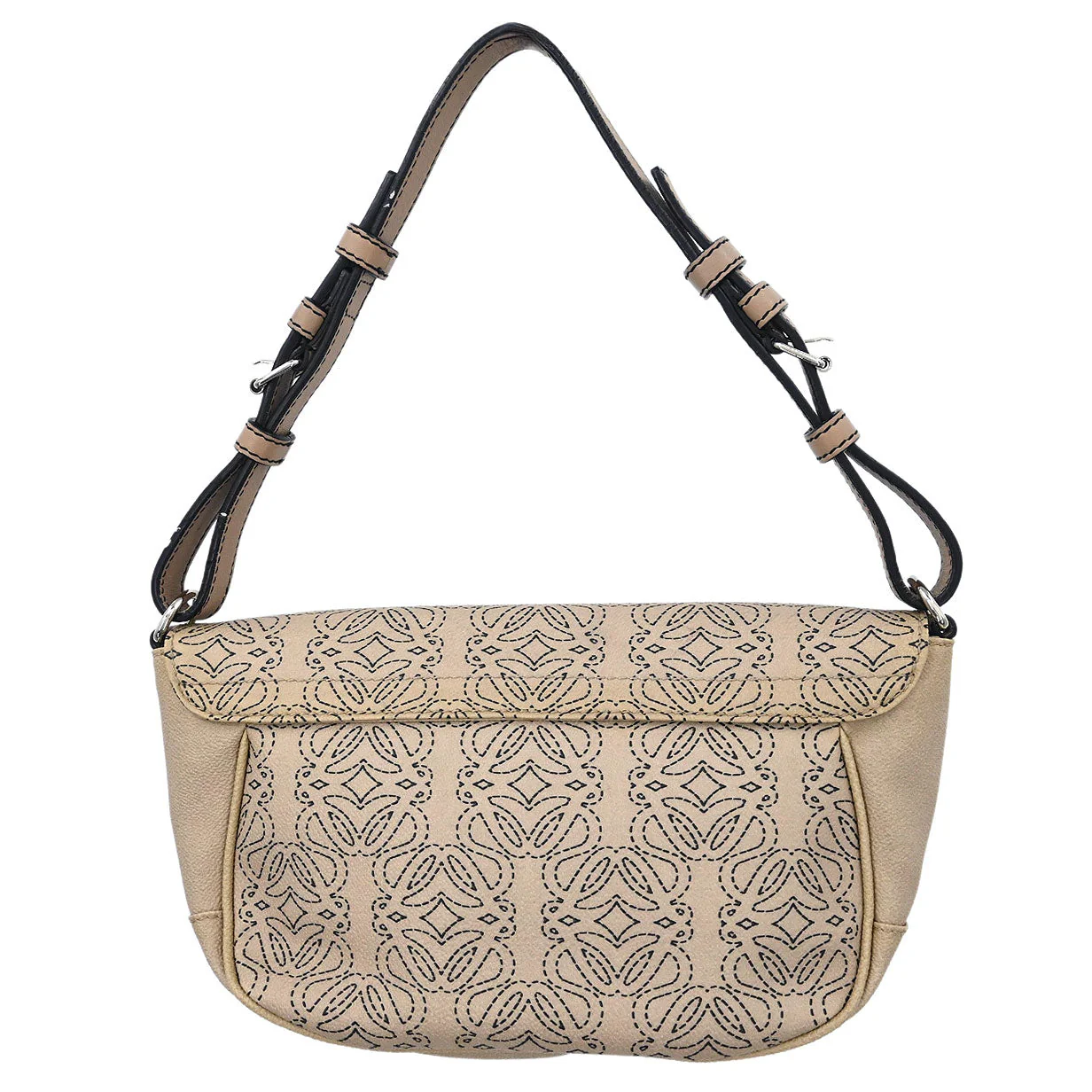 Loewe * Beige Leather Anagram Handbag - Image 2