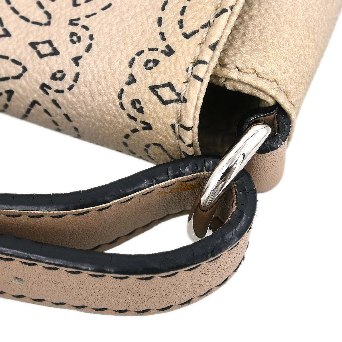 Loewe * Beige Leather Anagram Handbag - Image 4