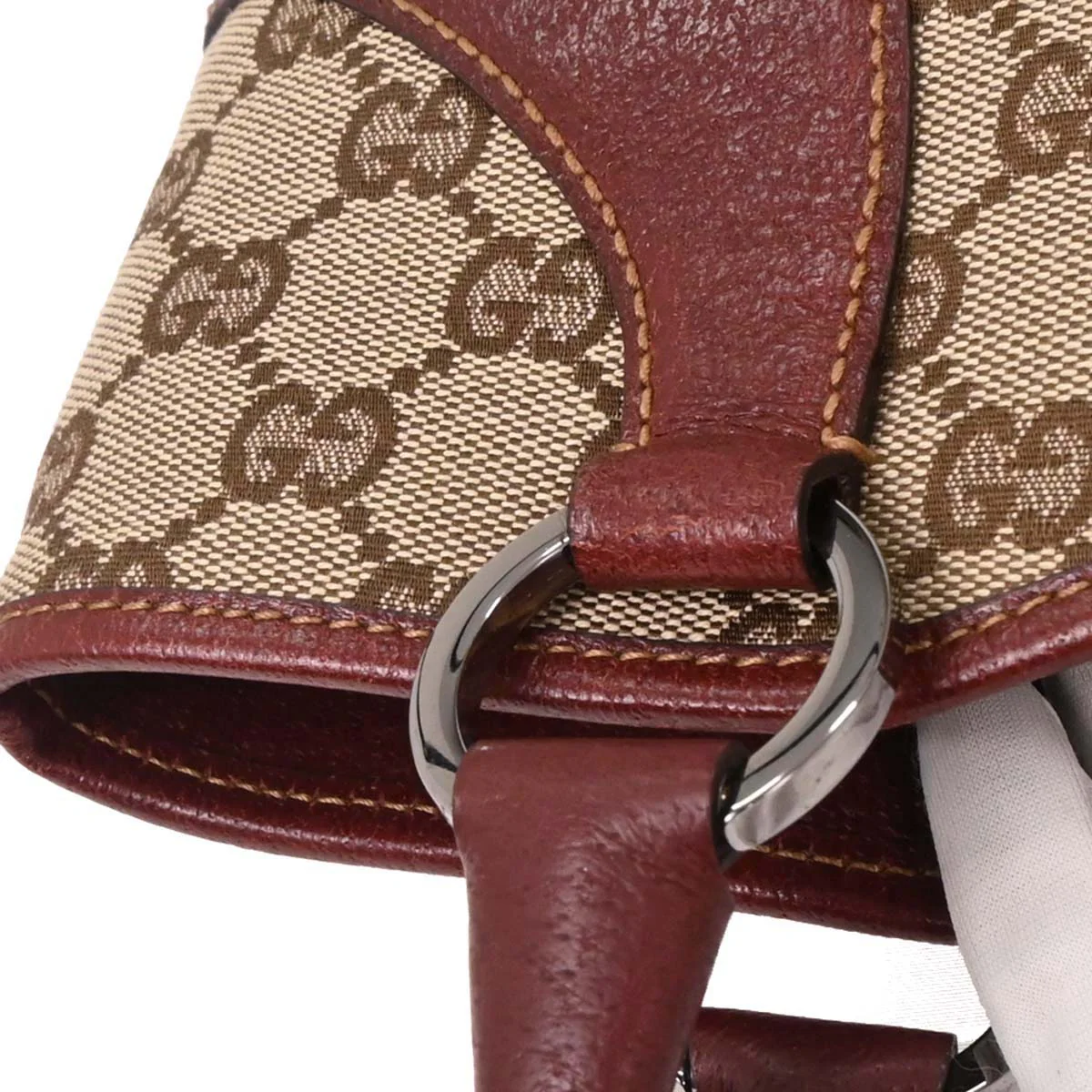 Gucci Brown Bordeaux GG Tote Bag - Image 4