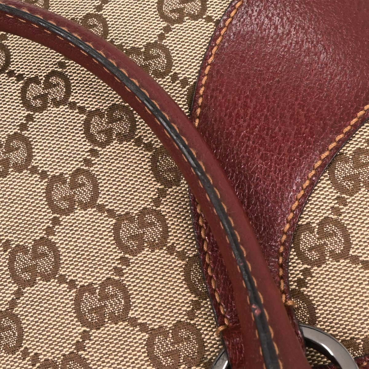 Gucci Brown Bordeaux GG Tote Bag - Image 5