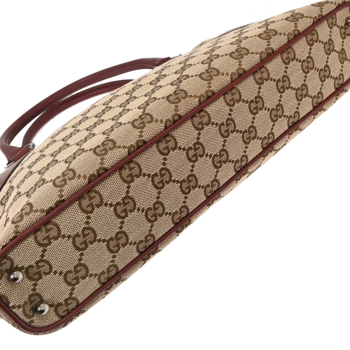 Gucci Brown Bordeaux GG Tote Bag - Image 6