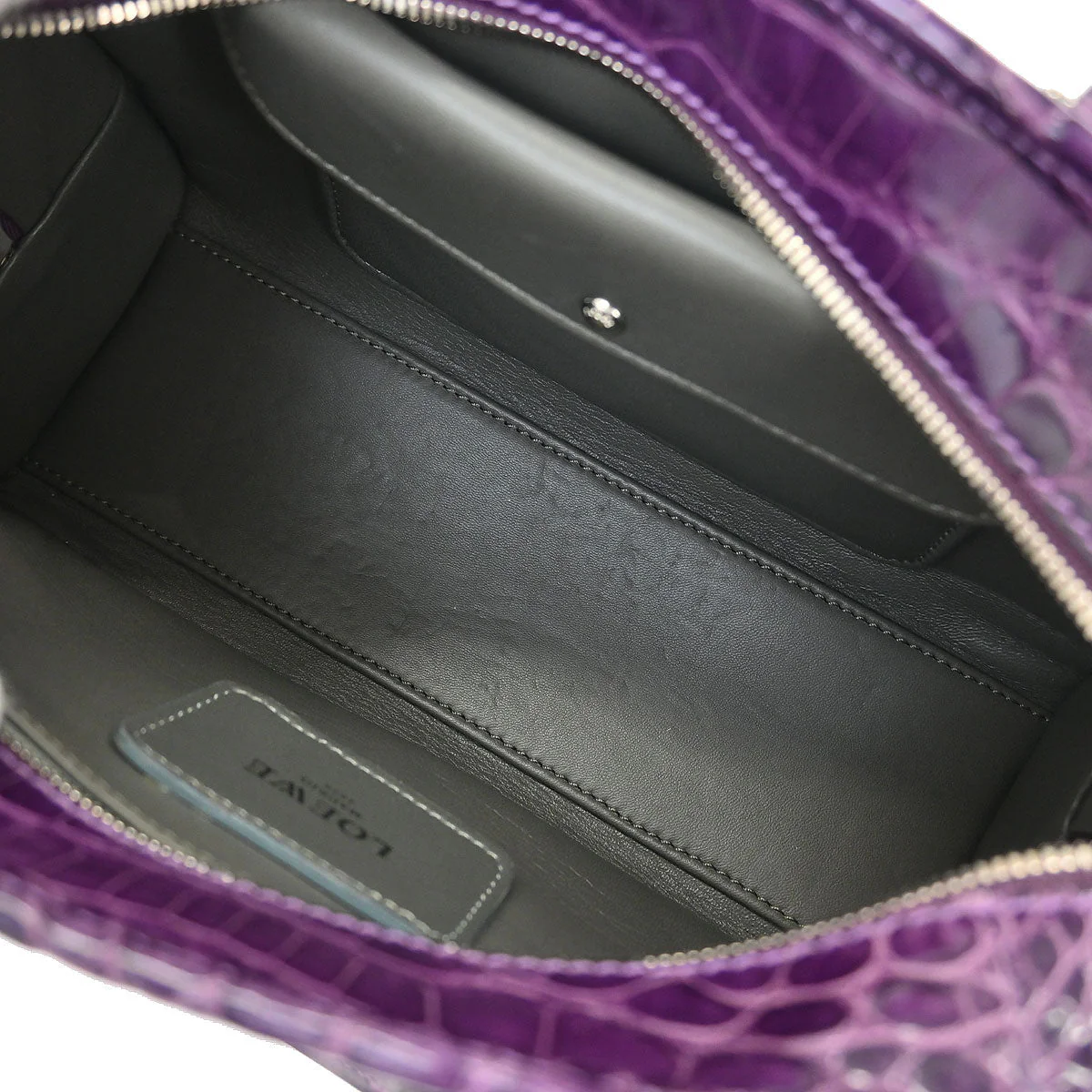 Loewe * Purple Crocodile Amazona 23 Handbag - Image 7