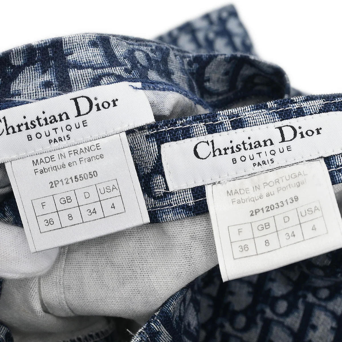 Christian Dior 2002 Setup Suit Top Skirt Navy #36 - Image 9