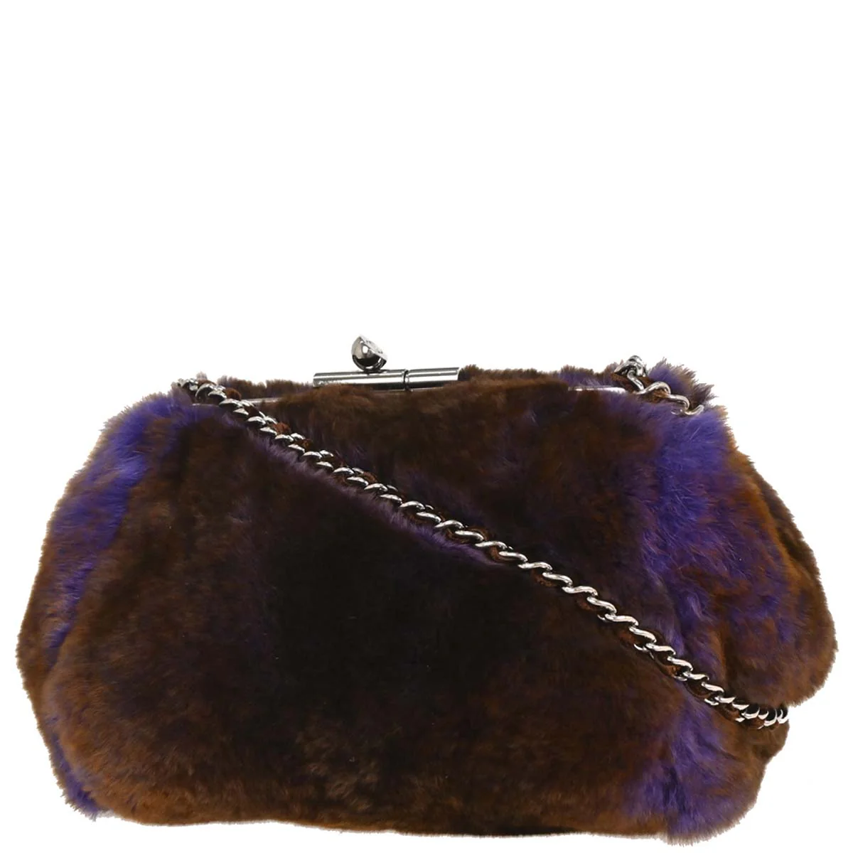 Chanel * 2004-2005 Brown Rabbit Fur Shoulder Bag - Image 2