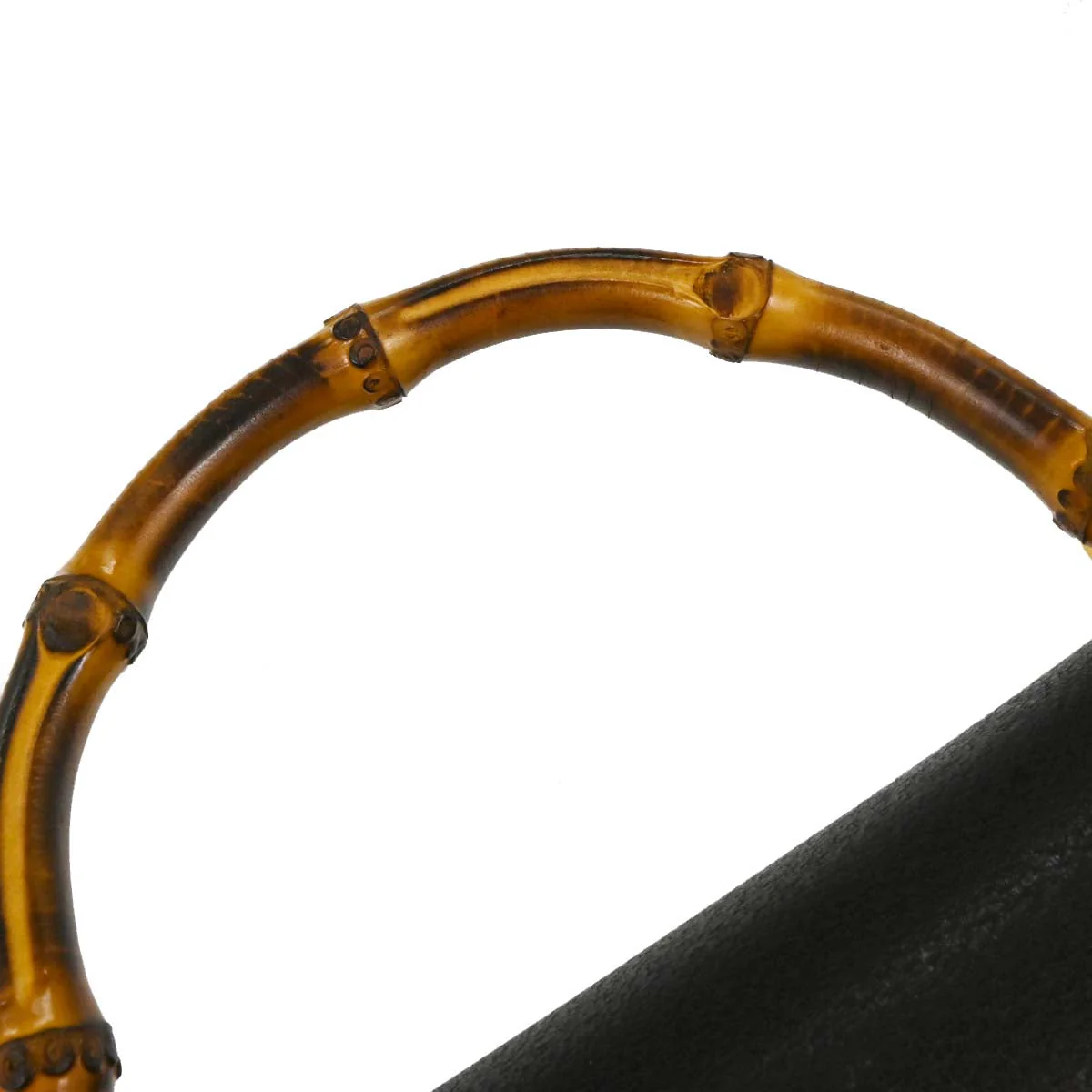 Gucci Black Pigskin Bamboo 2way Shoulder Handbag - Image 6