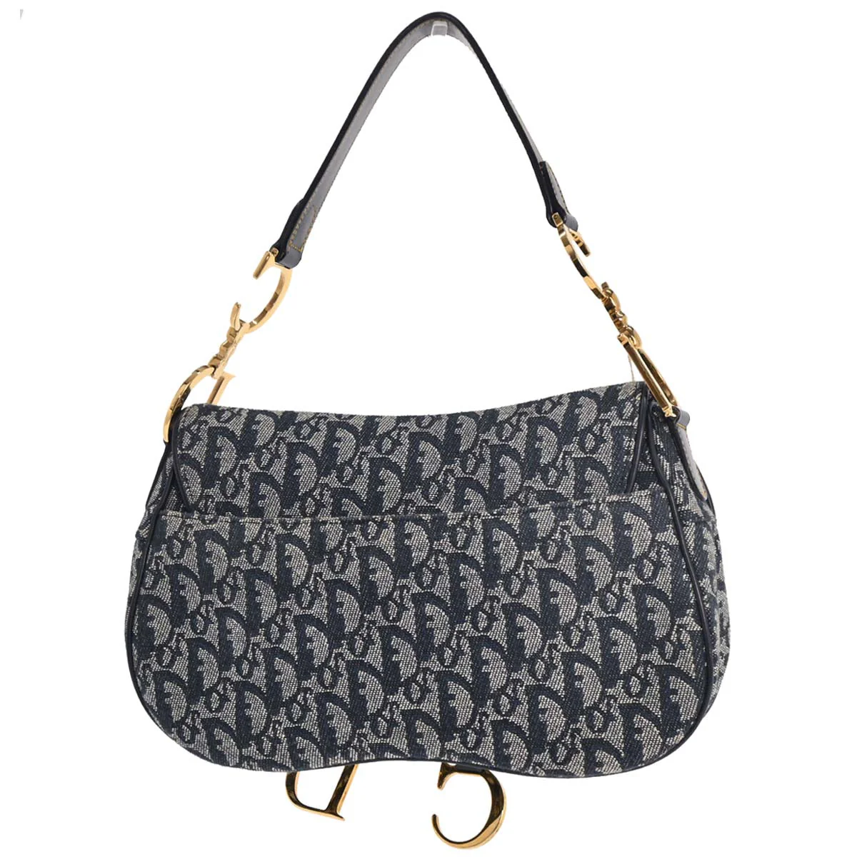 Christian Dior Navy Trotter Double Saddle Handbag - Image 2