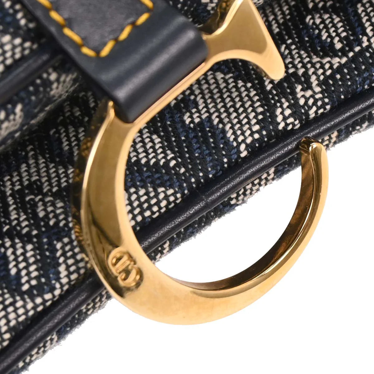 Christian Dior Navy Trotter Double Saddle Handbag - Image 4