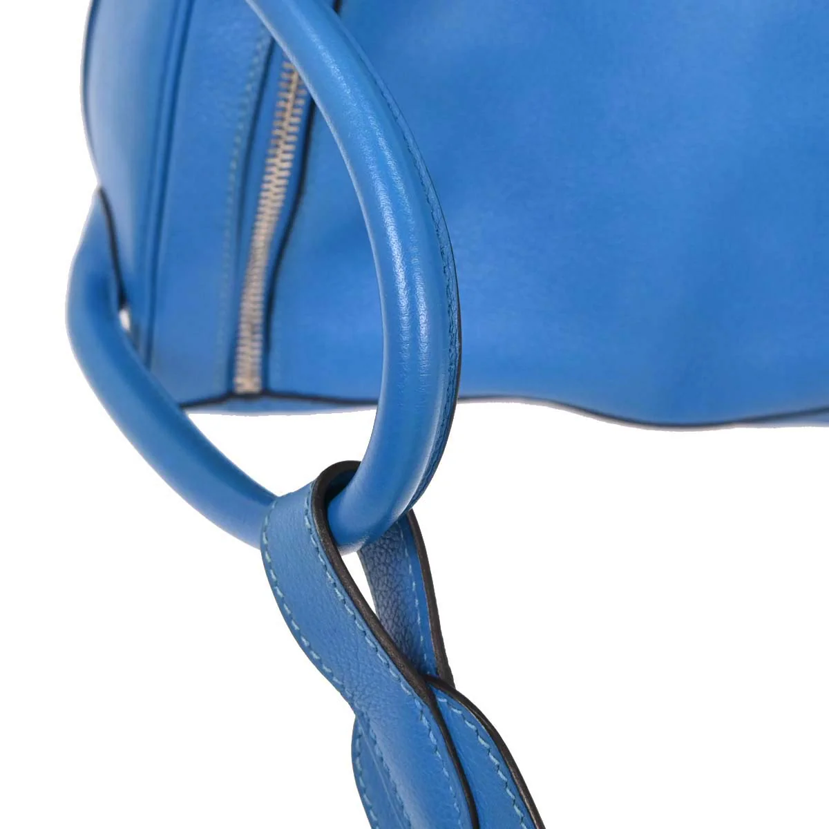 Hermes Blue Zanzibar Evercolor Lindy 34 Shoulder Bag - Image 4