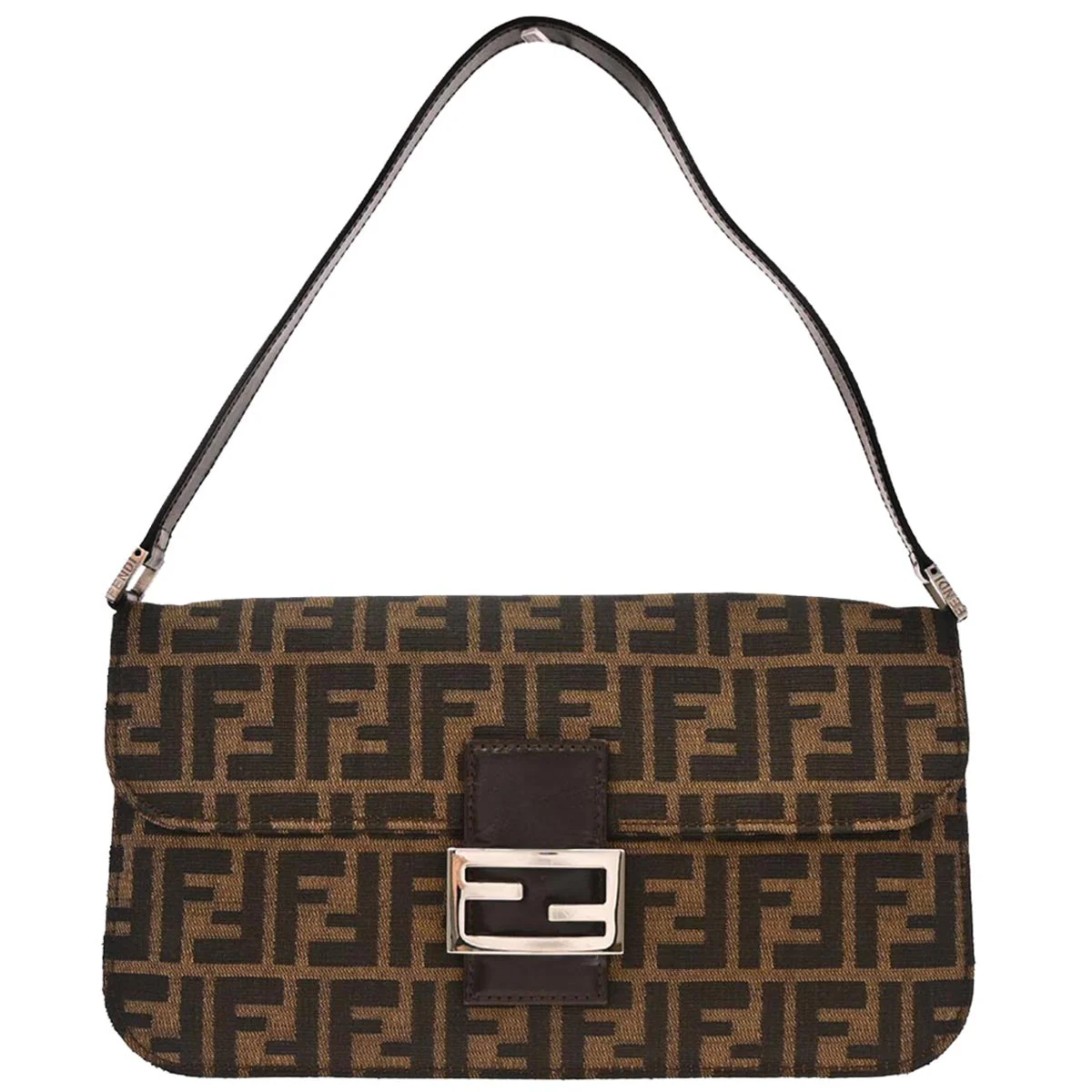 Fendi Brown Canvas Zucca Handbag
