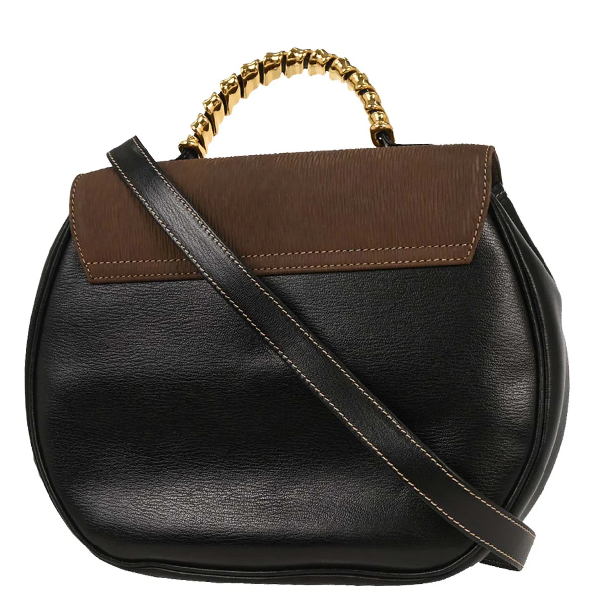 Loewe Black Brown Leather Velazquez 2way Shoulder Handbag - Image 2