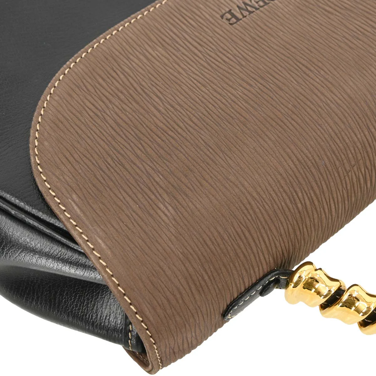 Loewe Black Brown Leather Velazquez 2way Shoulder Handbag - Image 6