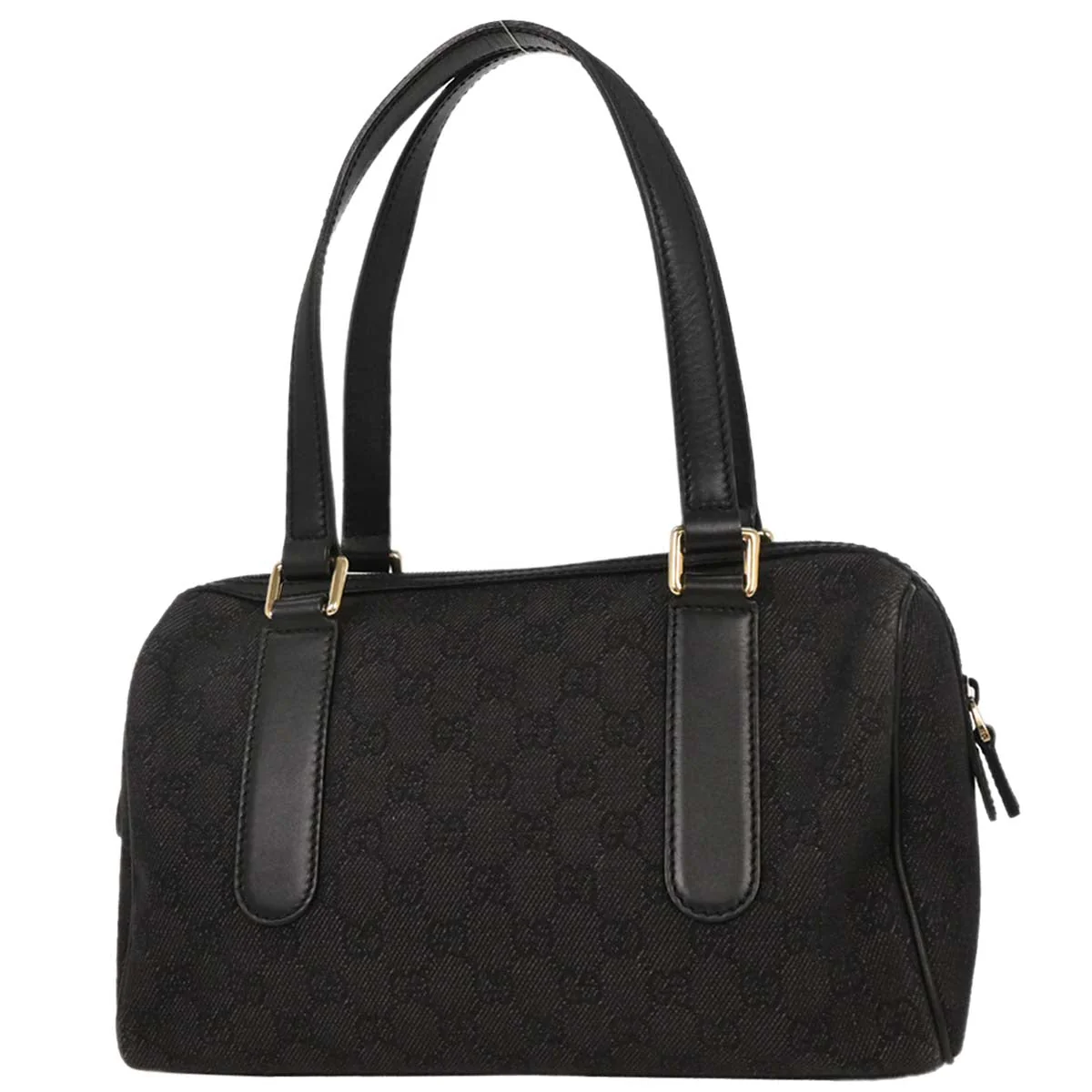 Gucci Black Canvas GG Handbag - Image 2