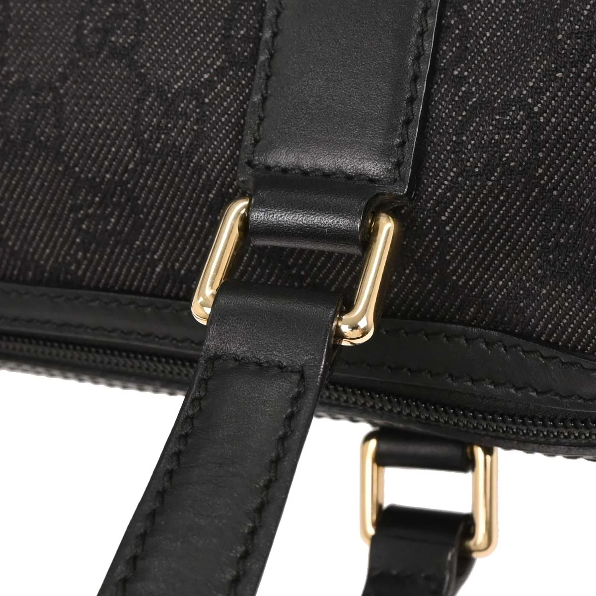 Gucci Black Canvas GG Handbag - Image 4