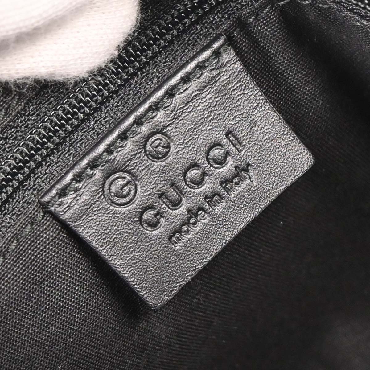Gucci Black Canvas GG Handbag - Image 8