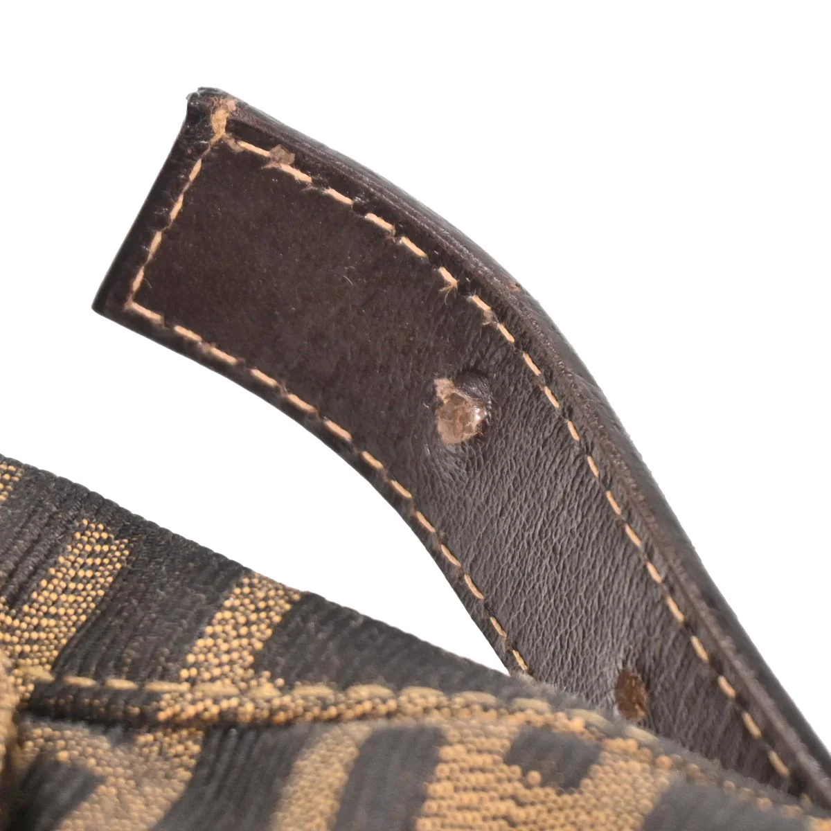 Fendi Brown Canvas Zucca Handbag - Image 10