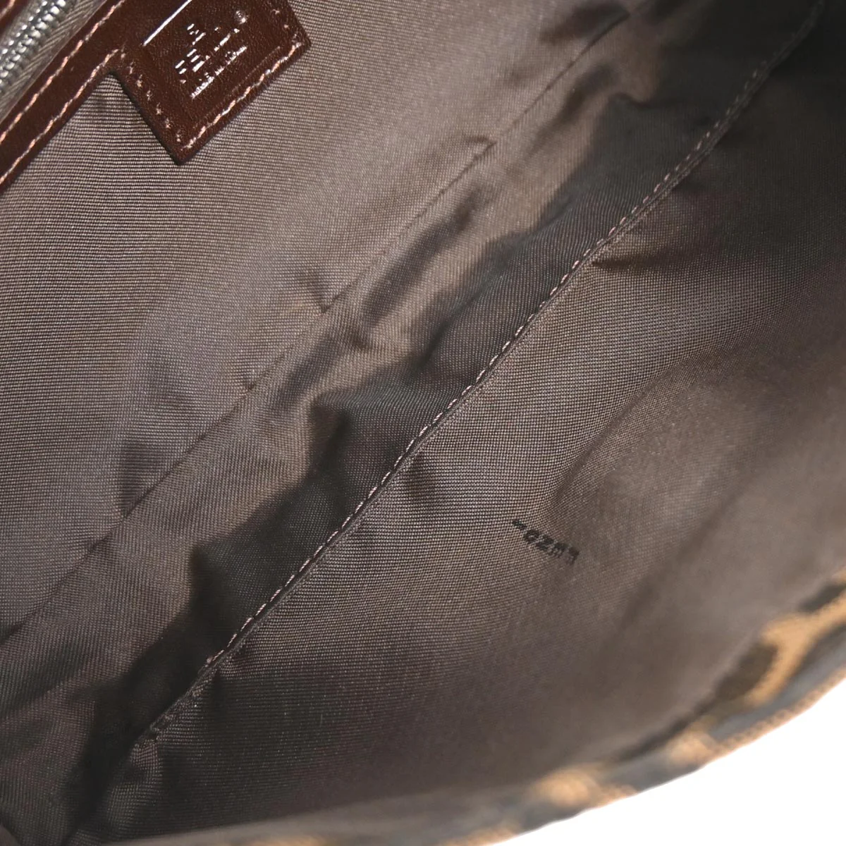 Fendi Brown Canvas Zucca Baguette Handbag - Image 8