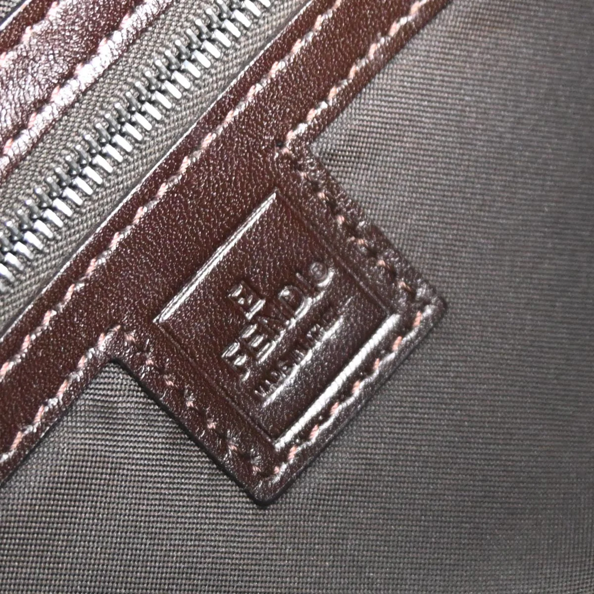 Fendi Brown Canvas Zucca Baguette Handbag - Image 9