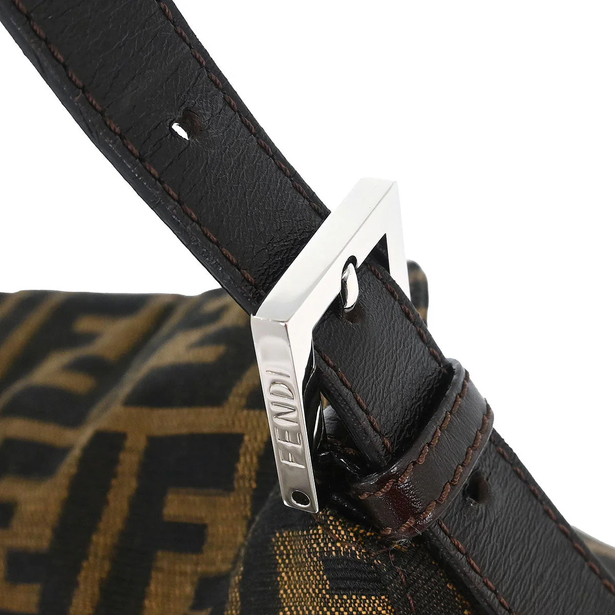 Fendi Brown Canvas Zucca Handbag - Image 6
