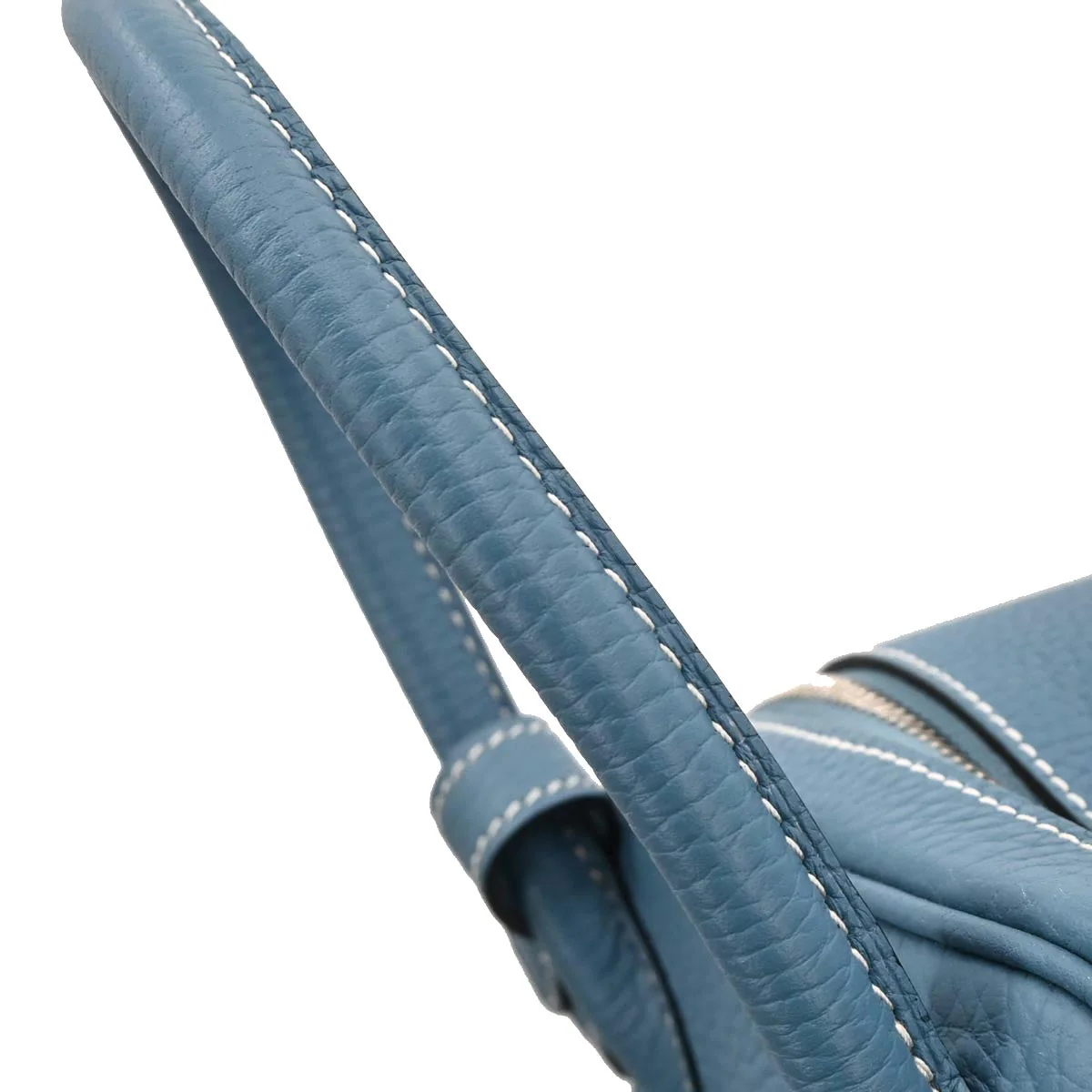 Hermes Blue Jean Taurillon Clemence Lindy 30 Shoulder Bag - Image 5