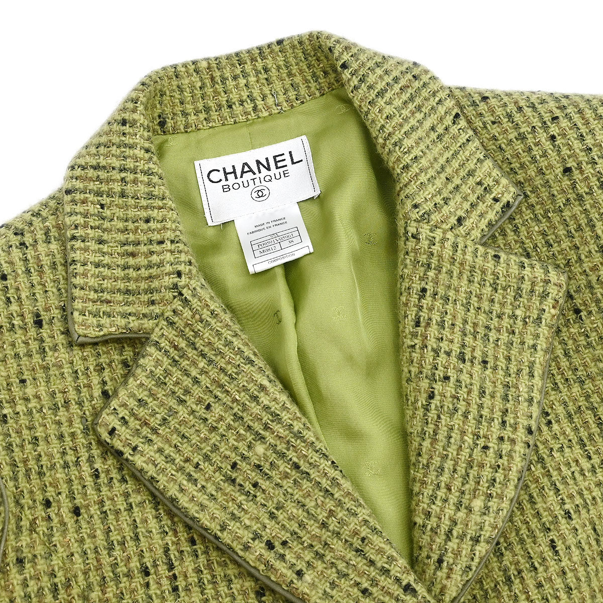Chanel 1997 Single Breasted Jacket Green #38 - Image 3