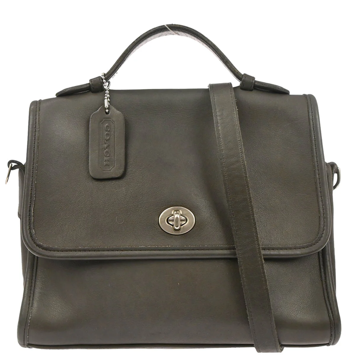 Coach Gray Leather Handbag