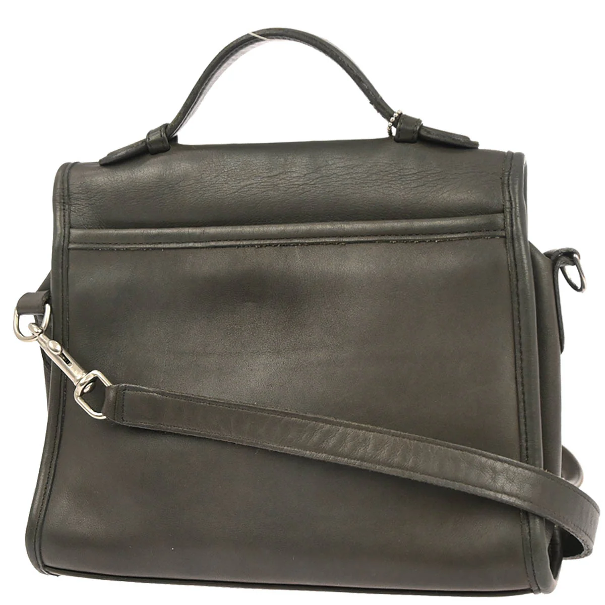 Coach Gray Leather Handbag - Image 2
