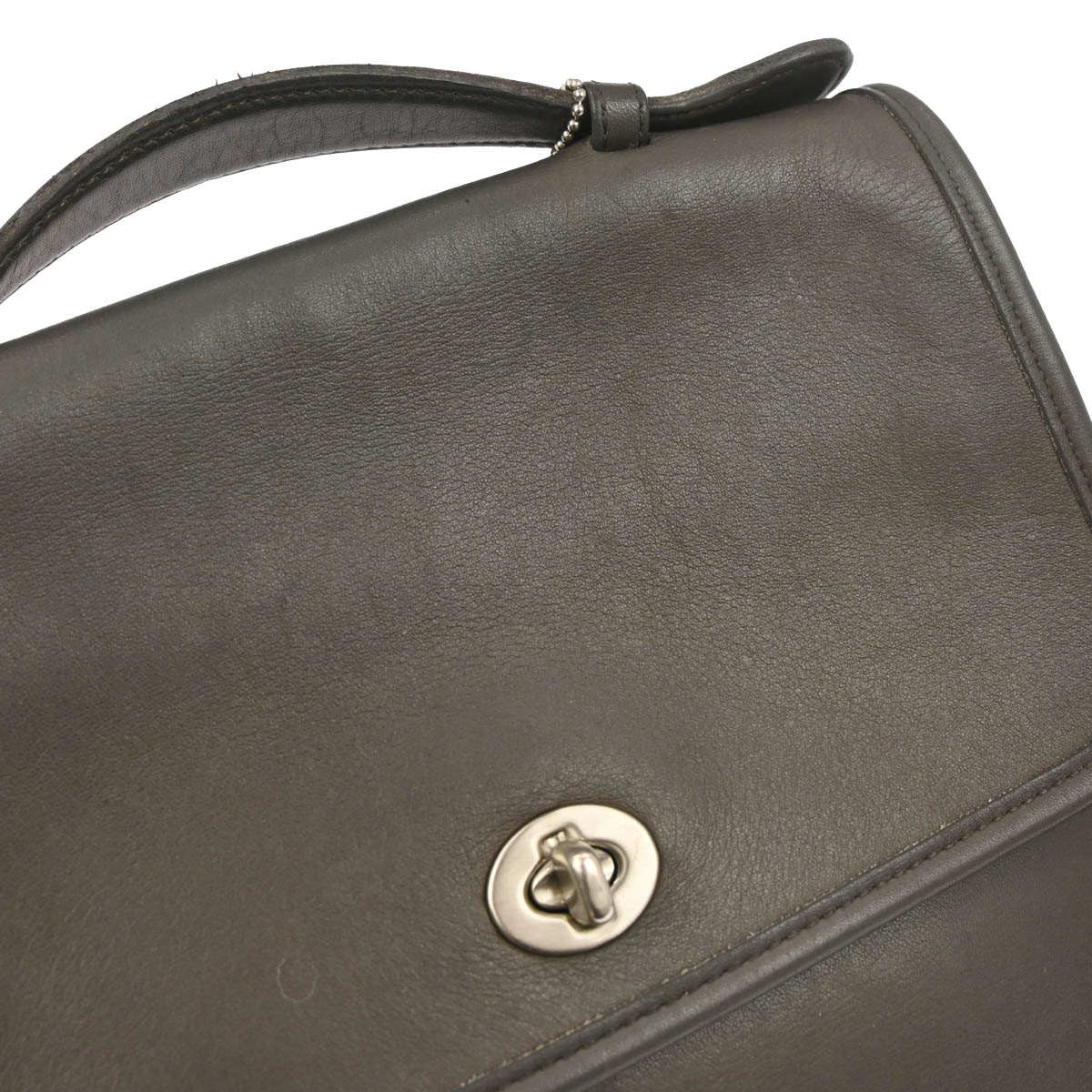 Coach Gray Leather Handbag - Image 6