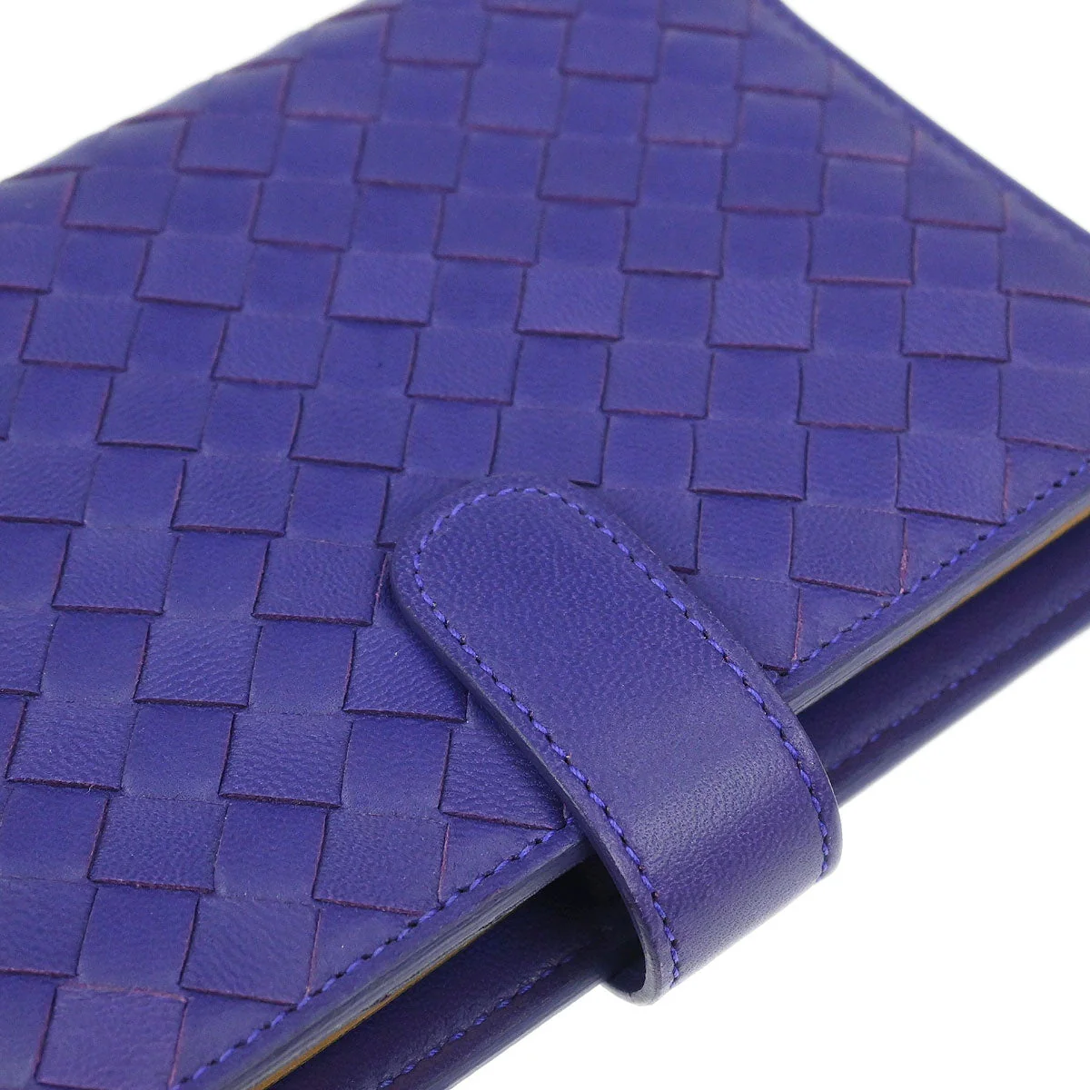 Bottega Veneta Blue Lambskin Intrecciato Note Book Cover Small Good - Image 3