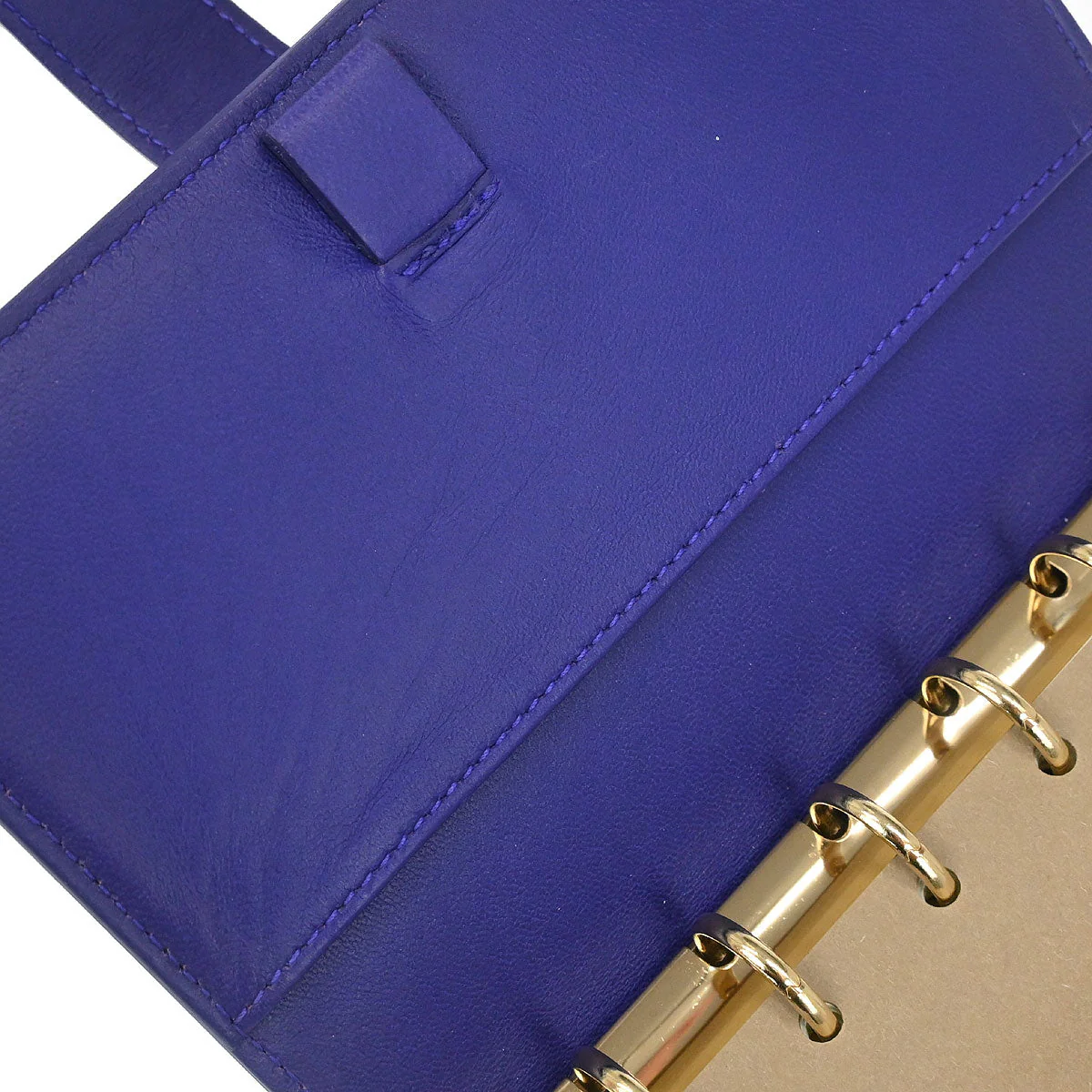 Bottega Veneta Blue Lambskin Intrecciato Note Book Cover Small Good - Image 5