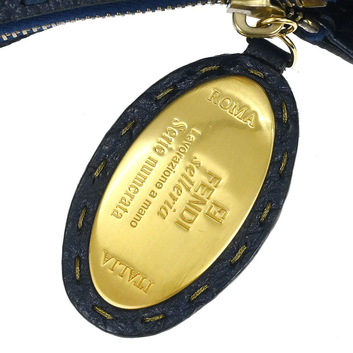 Fendi Navy Hobo Handbag - Image 5