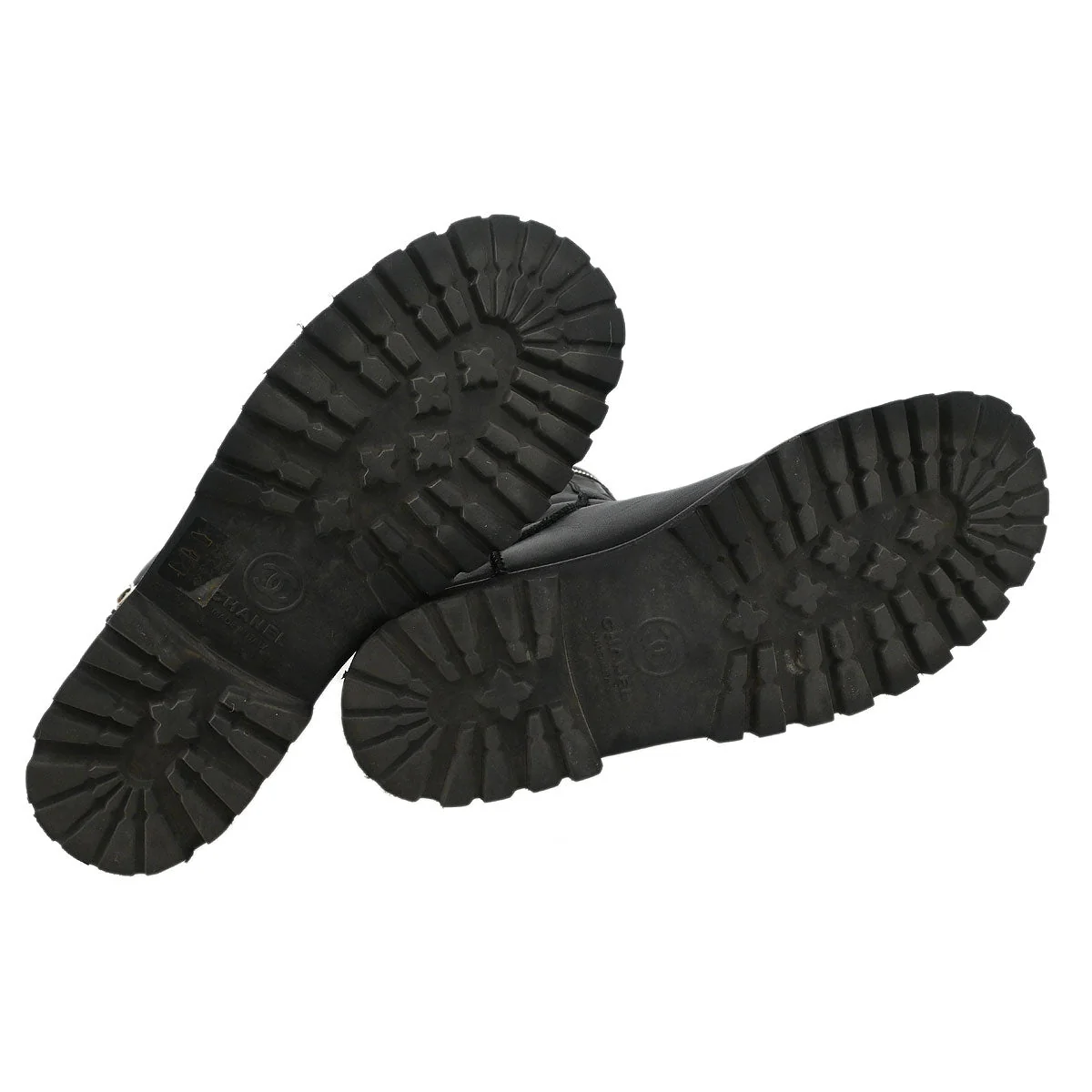 Chanel * Sport Line Boots Black Shoes #38 1/2 - Image 4