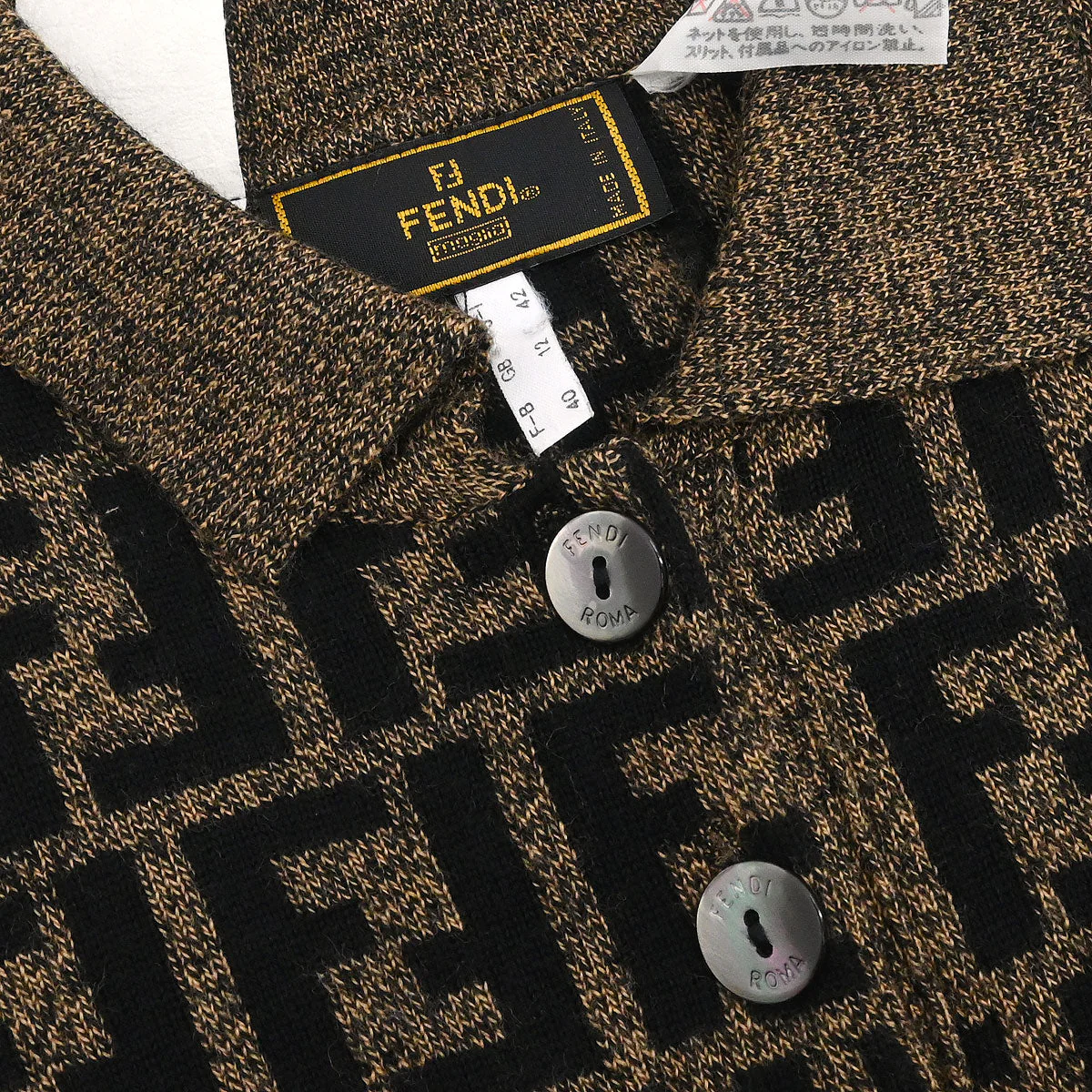 Fendi Sweater Zucca Brown #42 - Image 3