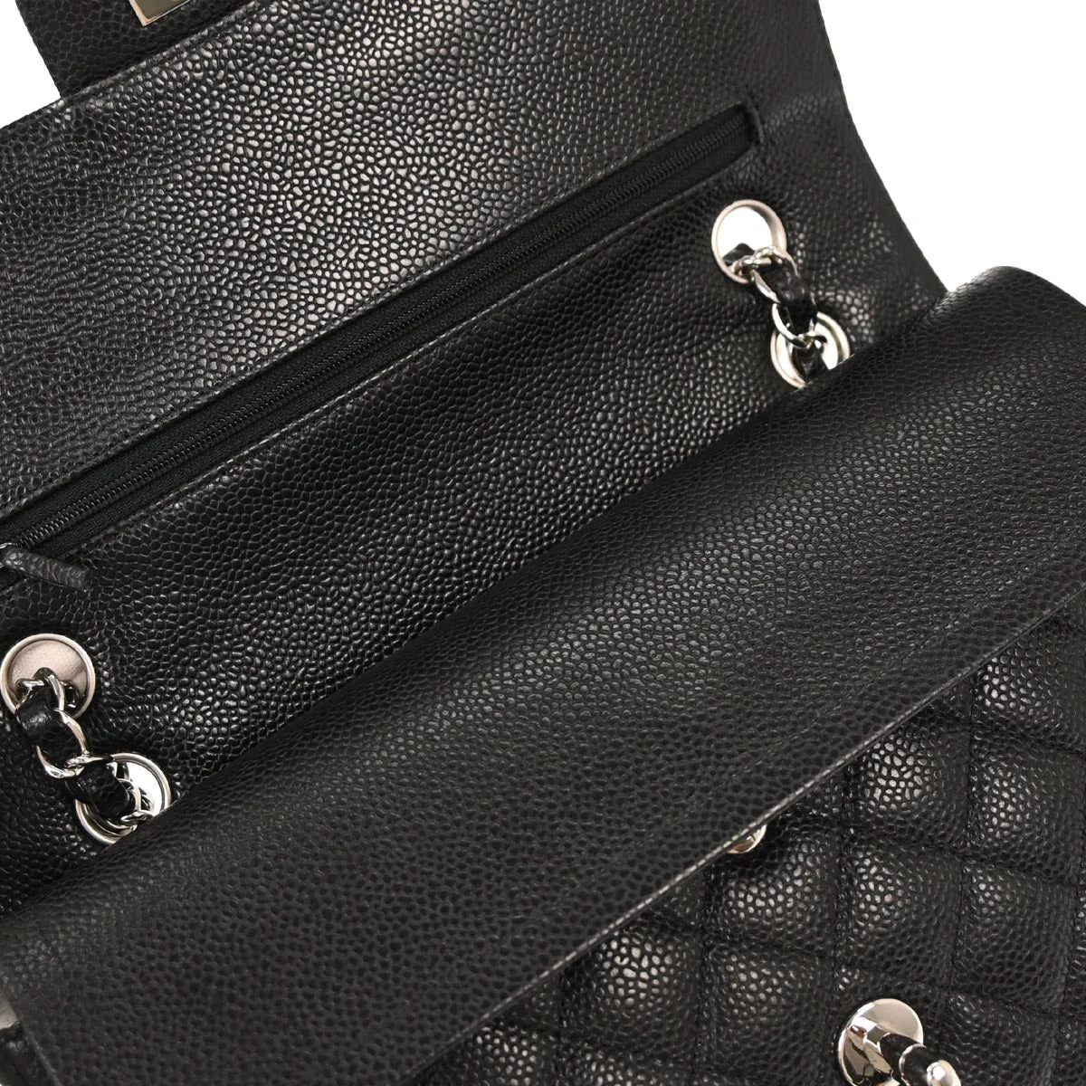 Chanel Mobile Art Tokyo 2008 Special Edition Black Caviar Skin Medium Classic Double Flap Bag - Image 4