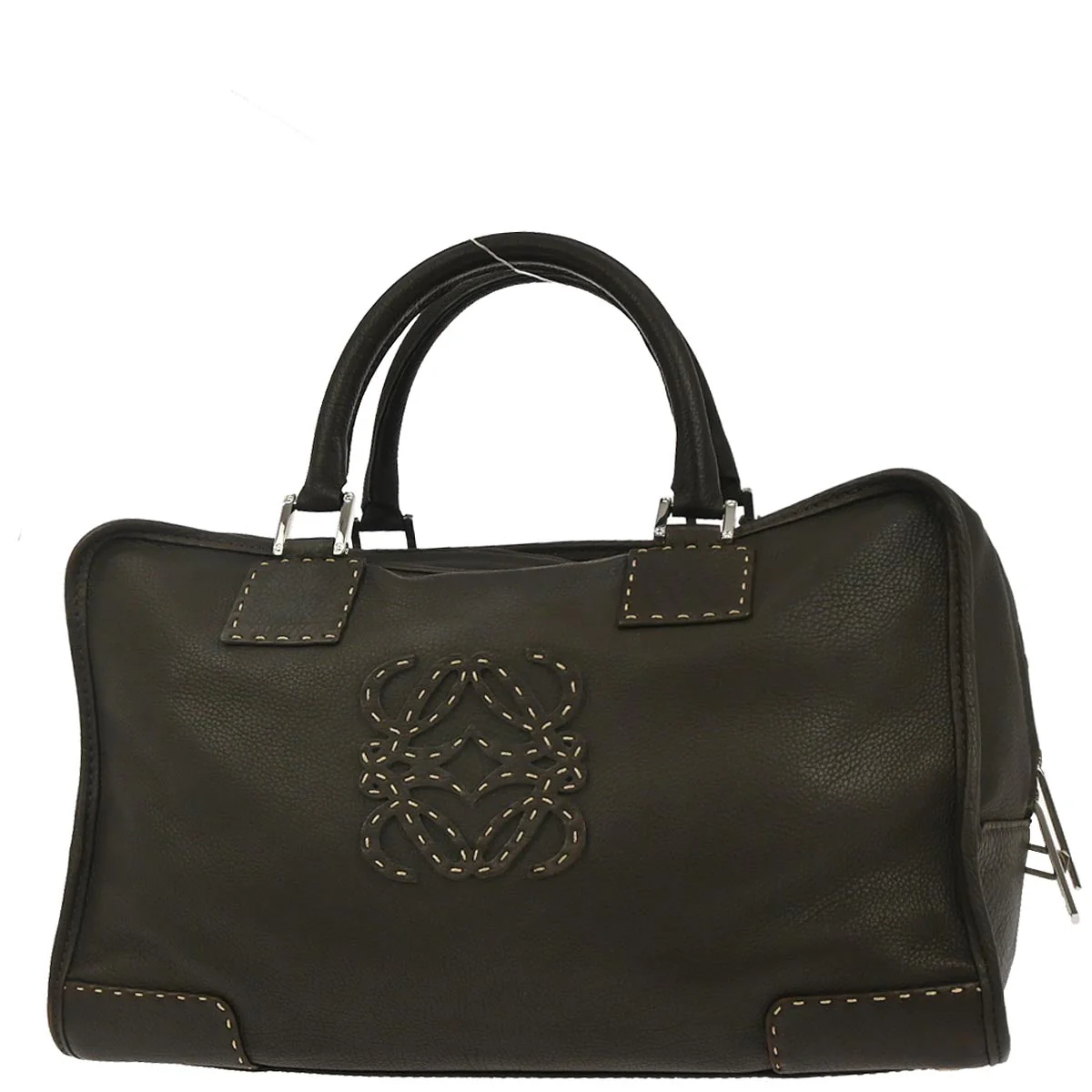 Loewe Brown Leather Amazona 36 Handbag - Image 2