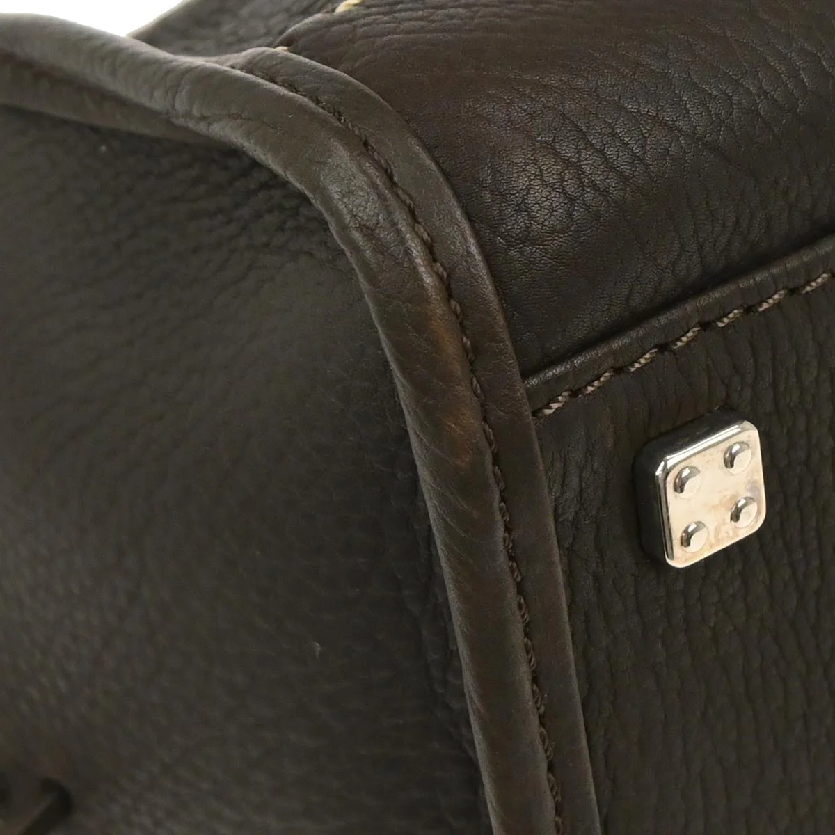 Loewe Brown Leather Amazona 36 Handbag - Image 3