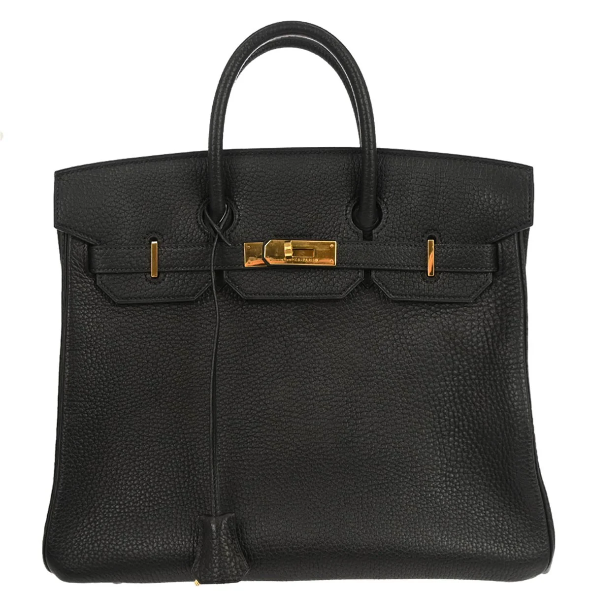 Hermes Black Fjord Haut a Courroies 32 Handbag - Image 9