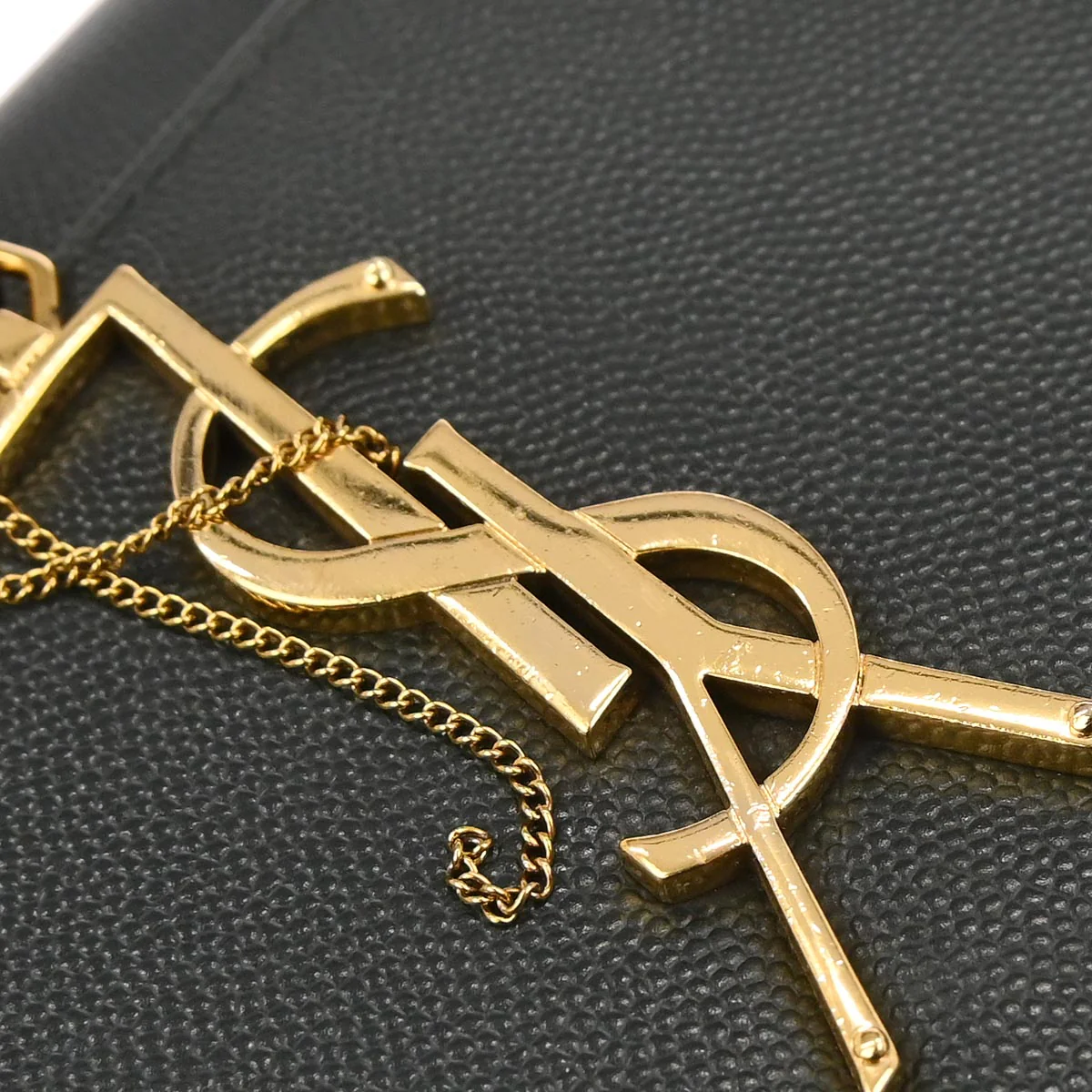 Saint Laurent Dark Green Leather Kate Shoulder Bag - Image 4