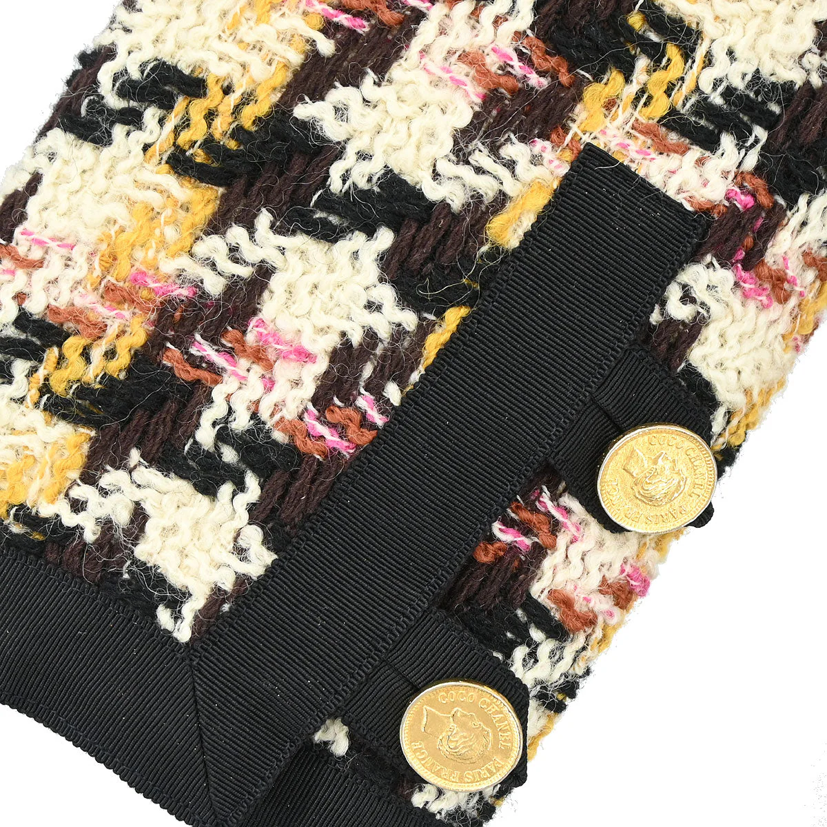 Chanel Setup Suit Jacket Skirt Tweed White #34 - Image 4