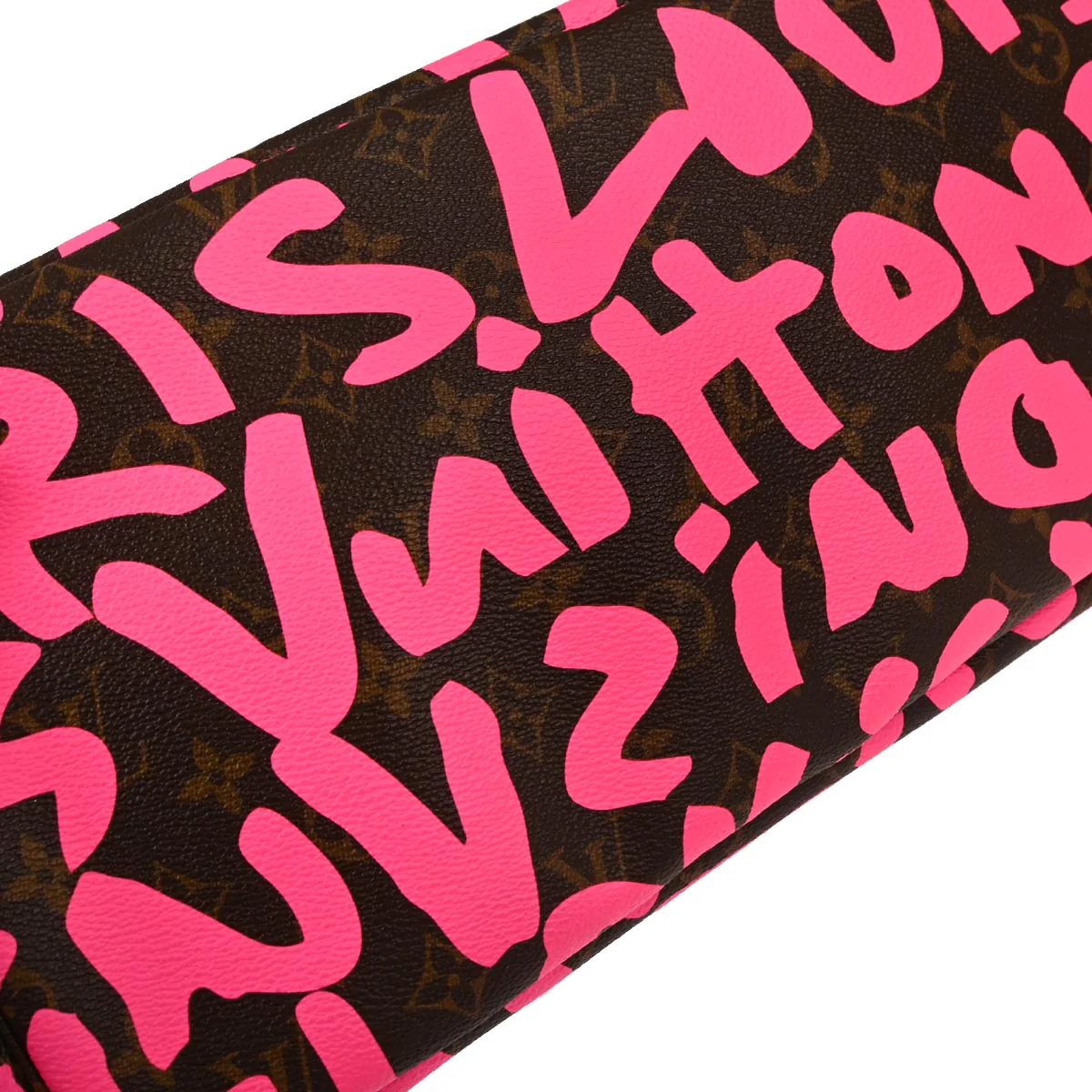 Louis Vuitton 2009 Pink Monogram Graffiti Neverfull GM Tote Bag M93701 - Image 7