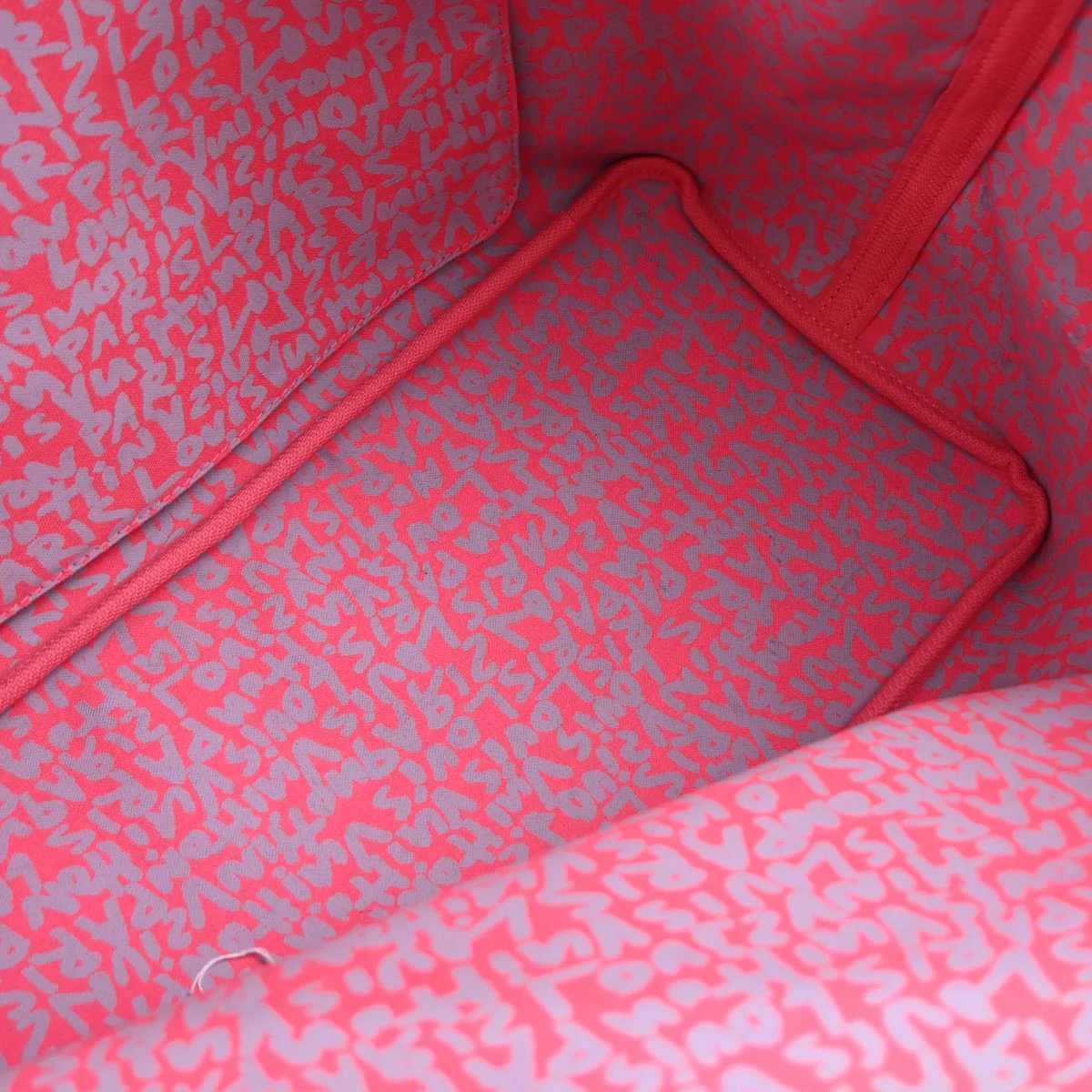 Louis Vuitton 2009 Pink Monogram Graffiti Neverfull GM Tote Bag M93701 - Image 8