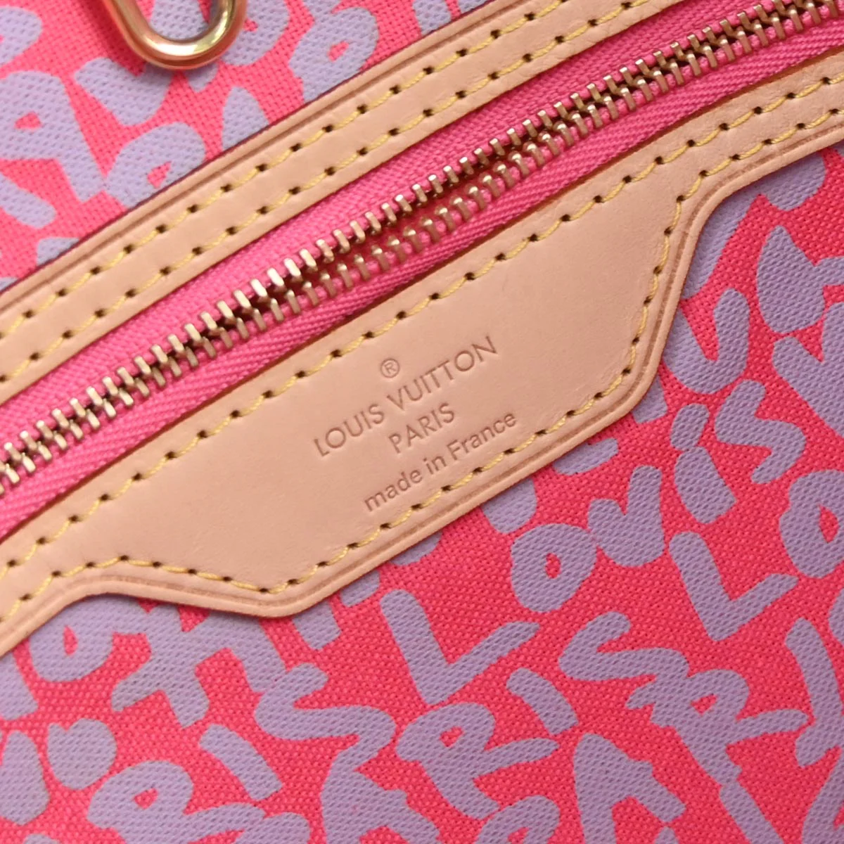 Louis Vuitton 2009 Pink Monogram Graffiti Neverfull GM Tote Bag M93701 - Image 9