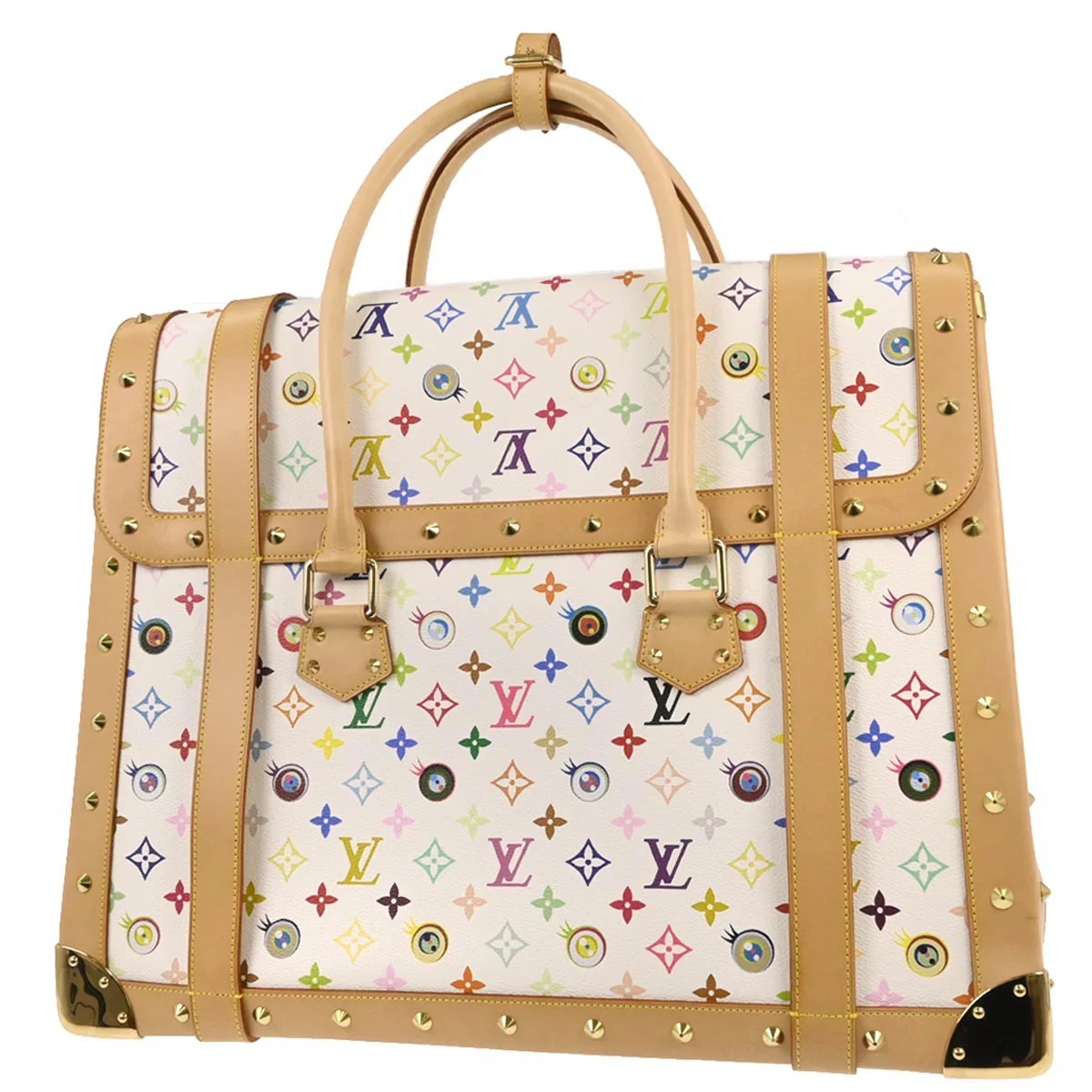 Louis Vuitton 2003 White Eye Love Monogram Sac Gigantic Handbag M92057 - Image 2