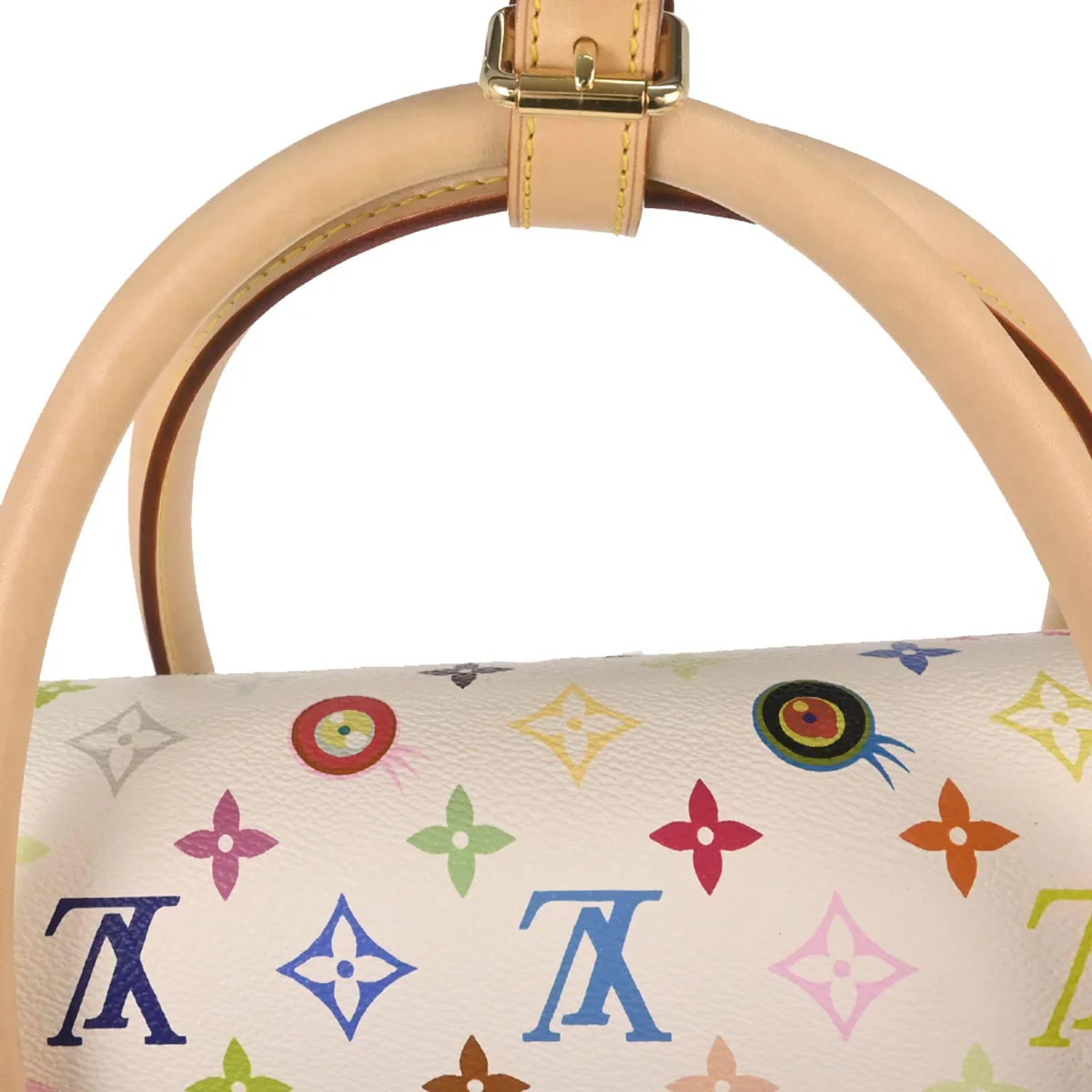 Louis Vuitton 2003 White Eye Love Monogram Sac Gigantic Handbag M92057 - Image 4